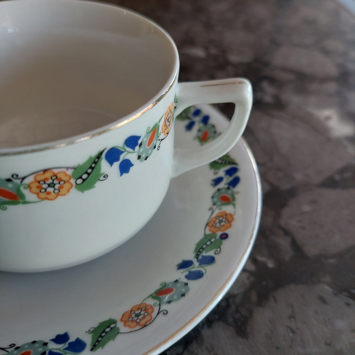Tazza The Da Collezione Porc Dec Fiori