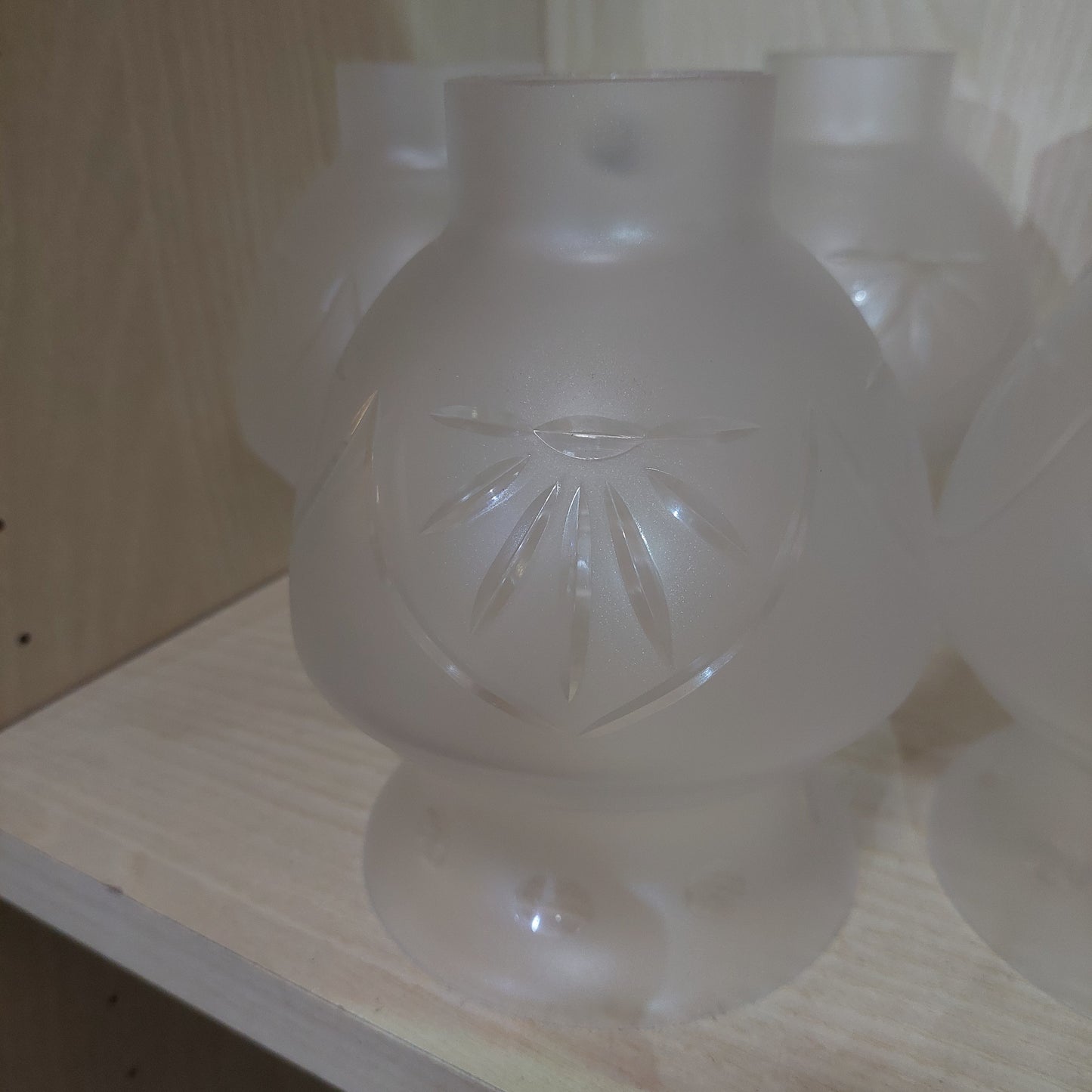 Boccia Per Lampadario Vetro Molato Satinato