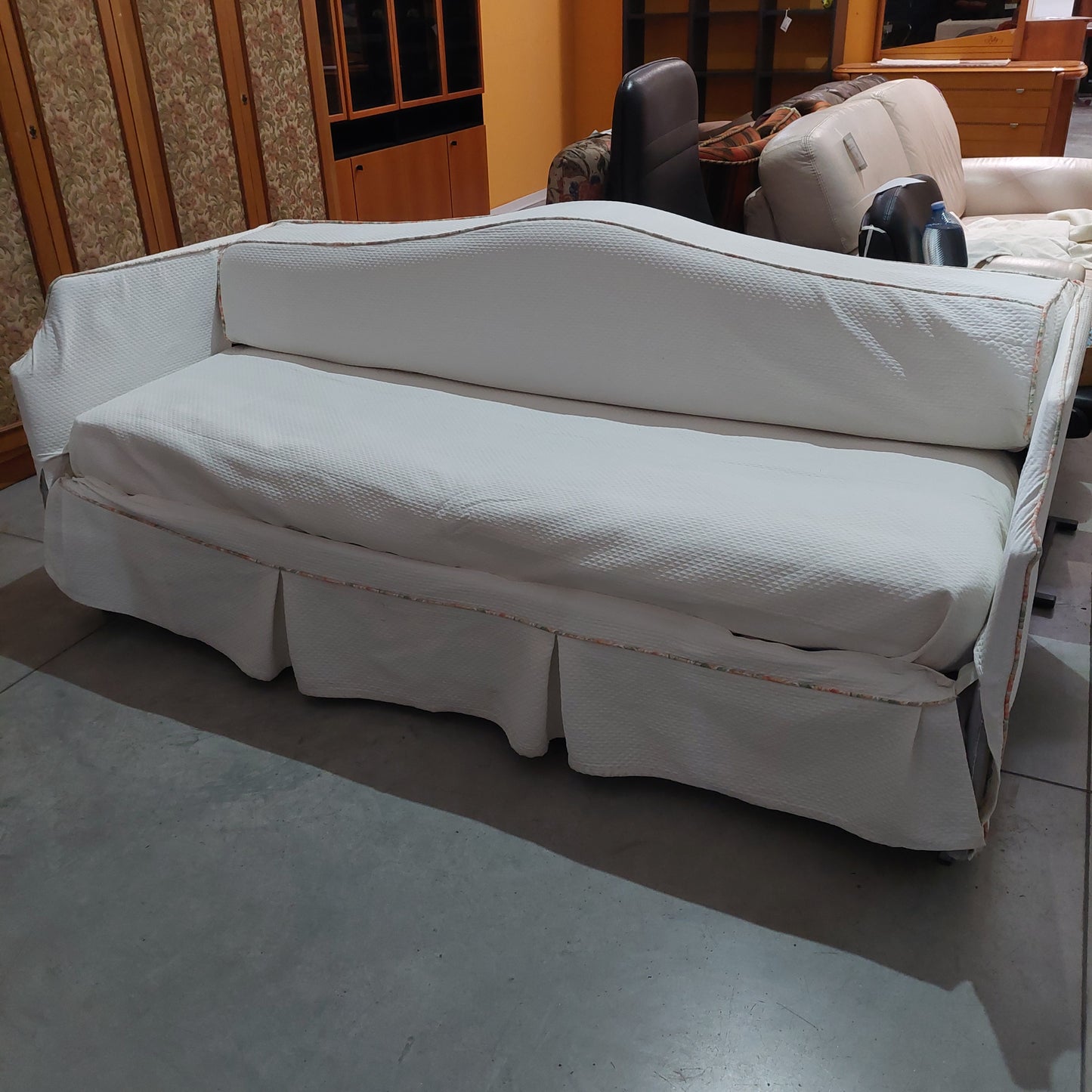 Divano Letto Bianco 2/letti Cm202x89x88h