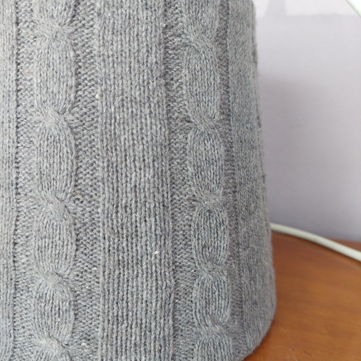 Lampadario In Lana Grigio