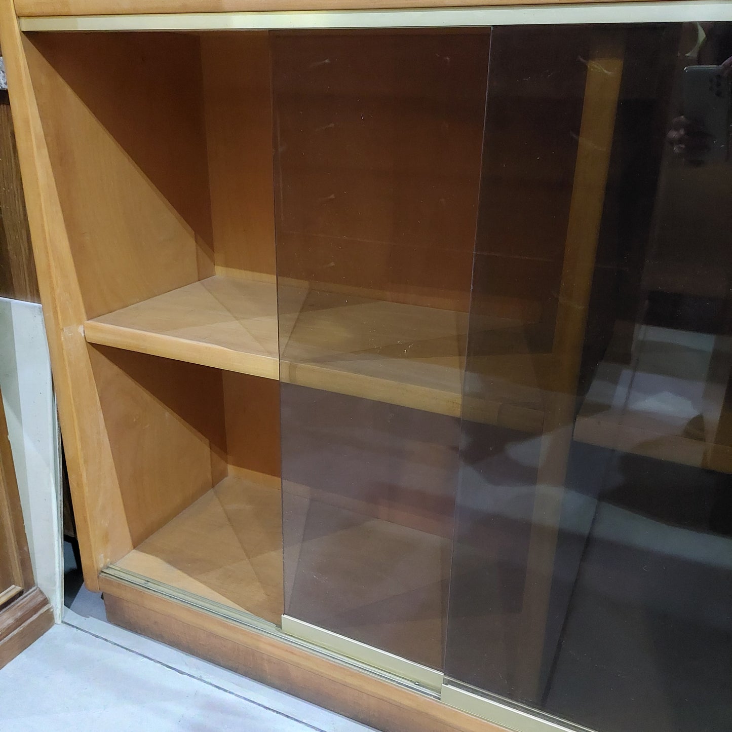 Vetrina Legno Anni '70 4/ante Scorrevoli Cm160x40x220h