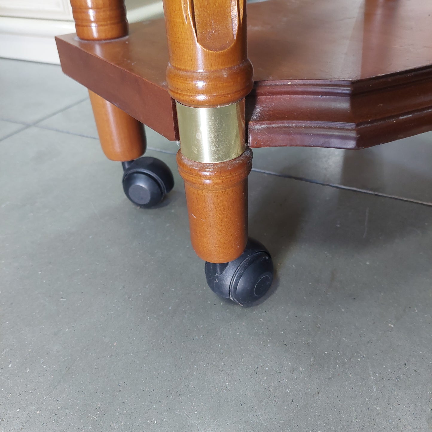 Carrellino Legno Con Inserti Ottone