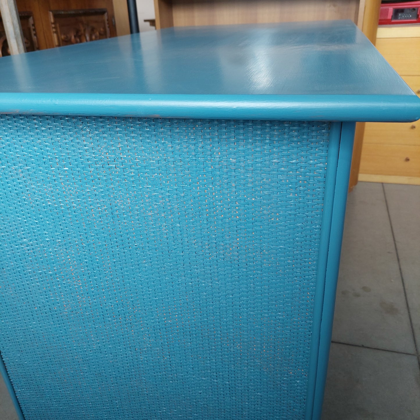 Scrivania Bambù / Vimini Blu