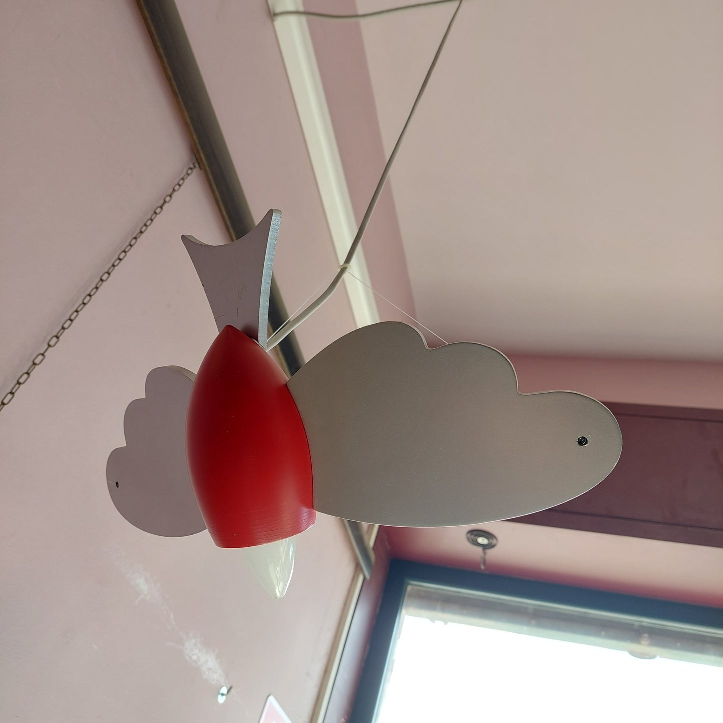 Lampadario Rodine Legno 1/luce