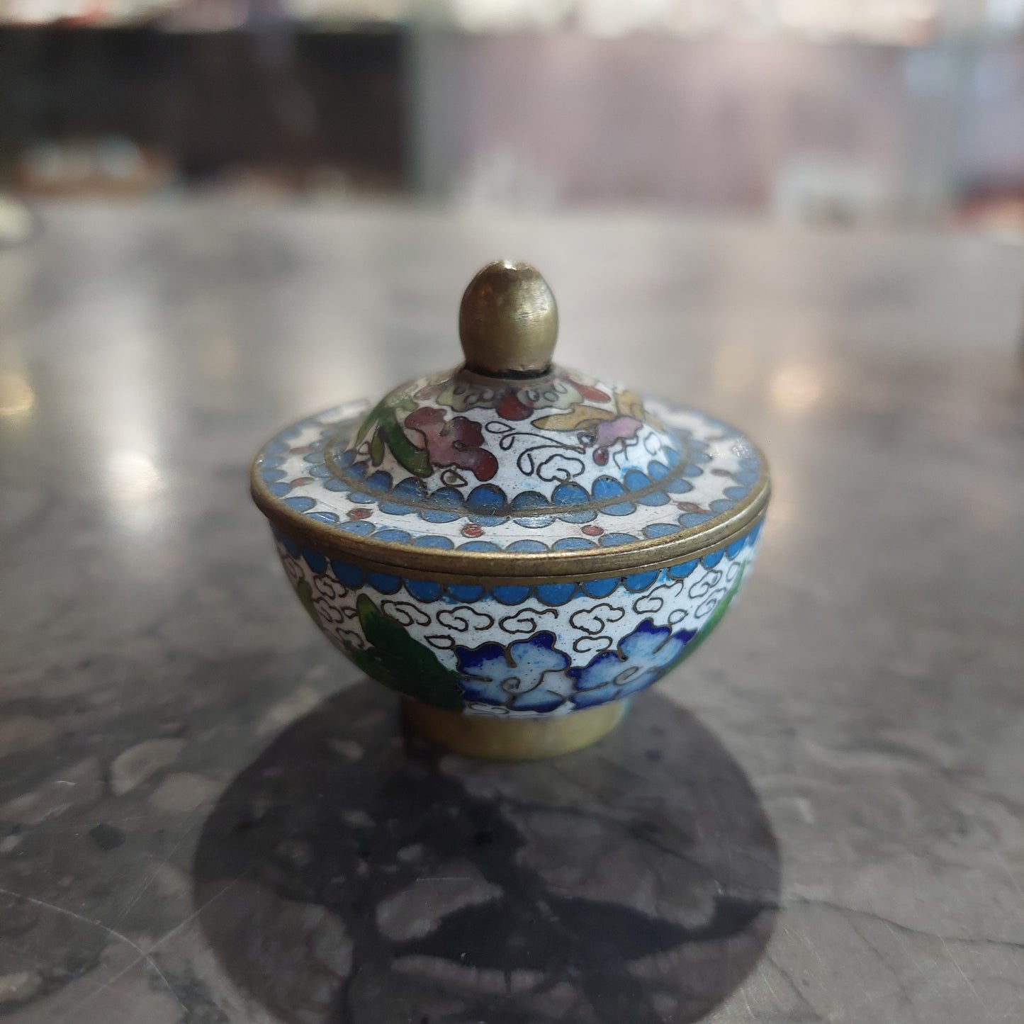 Mini Scatolina Tonda Cloisonnè Cinese