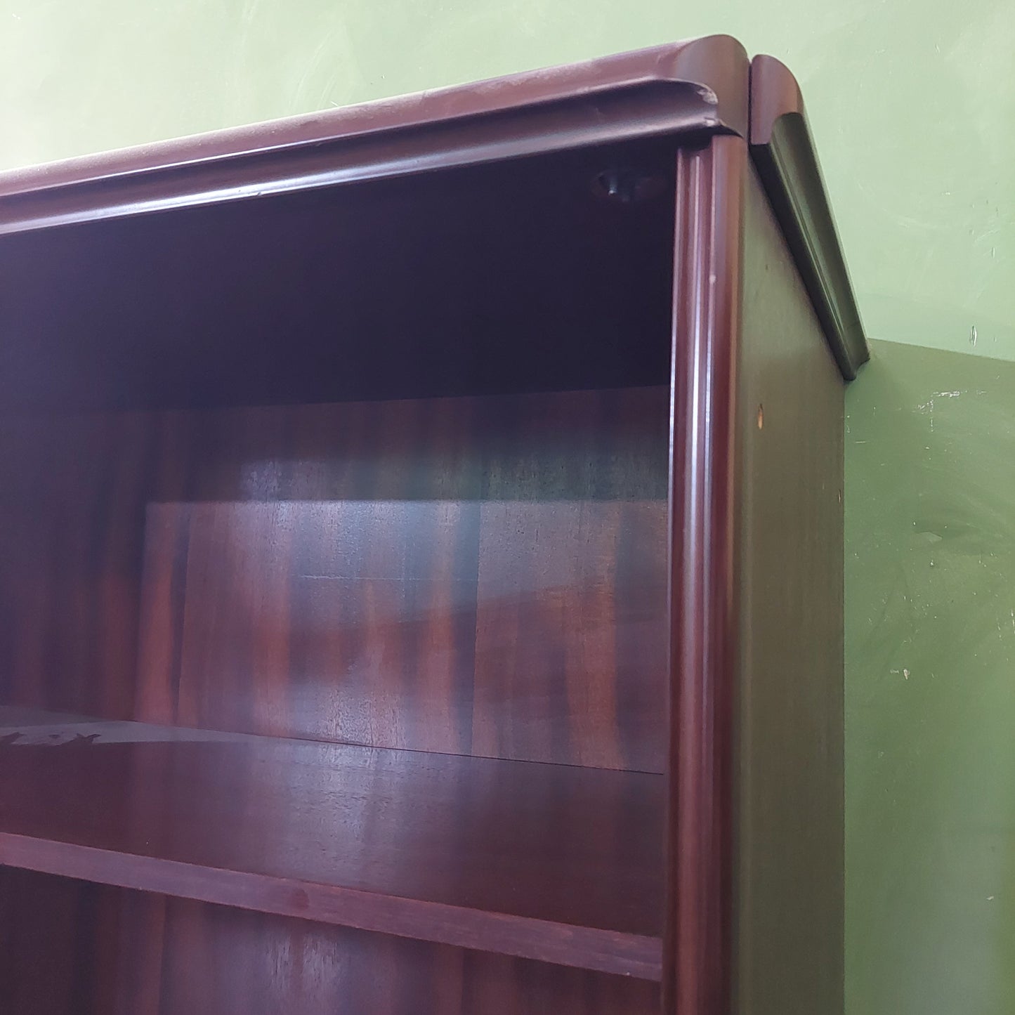 Libreria Legno Noce Scuro 4/r 2/s Cm94x46x203h