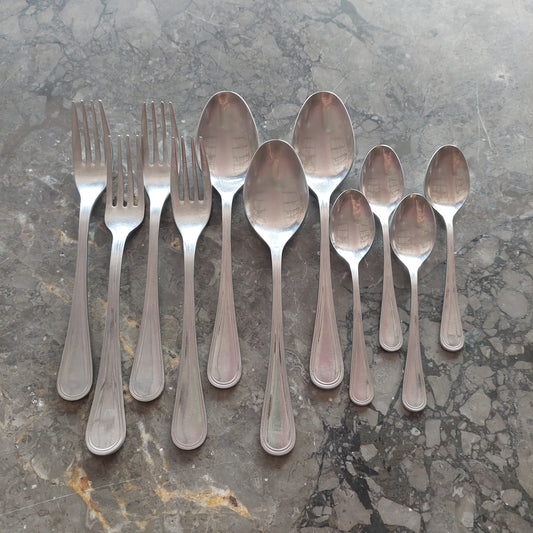 Set/10 Posate Assortite Acciaio Broggi Vintage