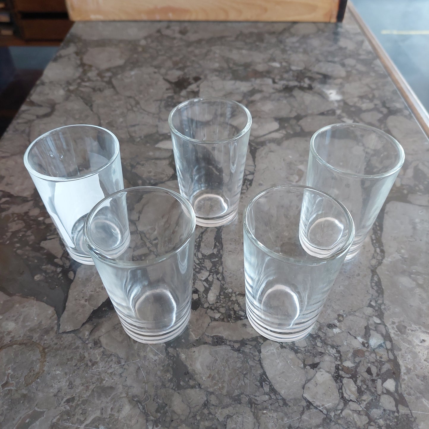 Set/5 Bicchierini Liquore Vetro Liscio