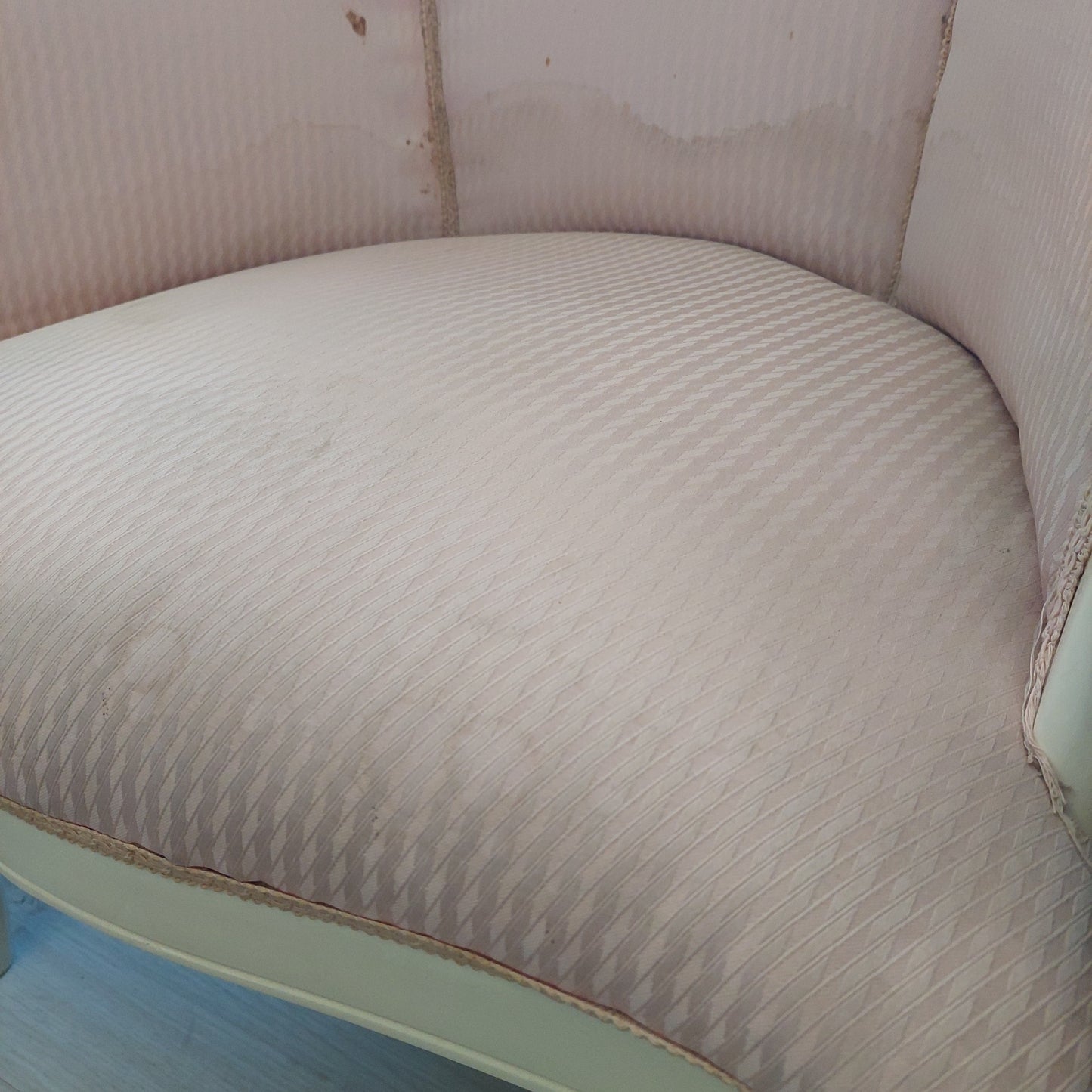 Poltroncina * Laccato Bianco Imb. Rosa