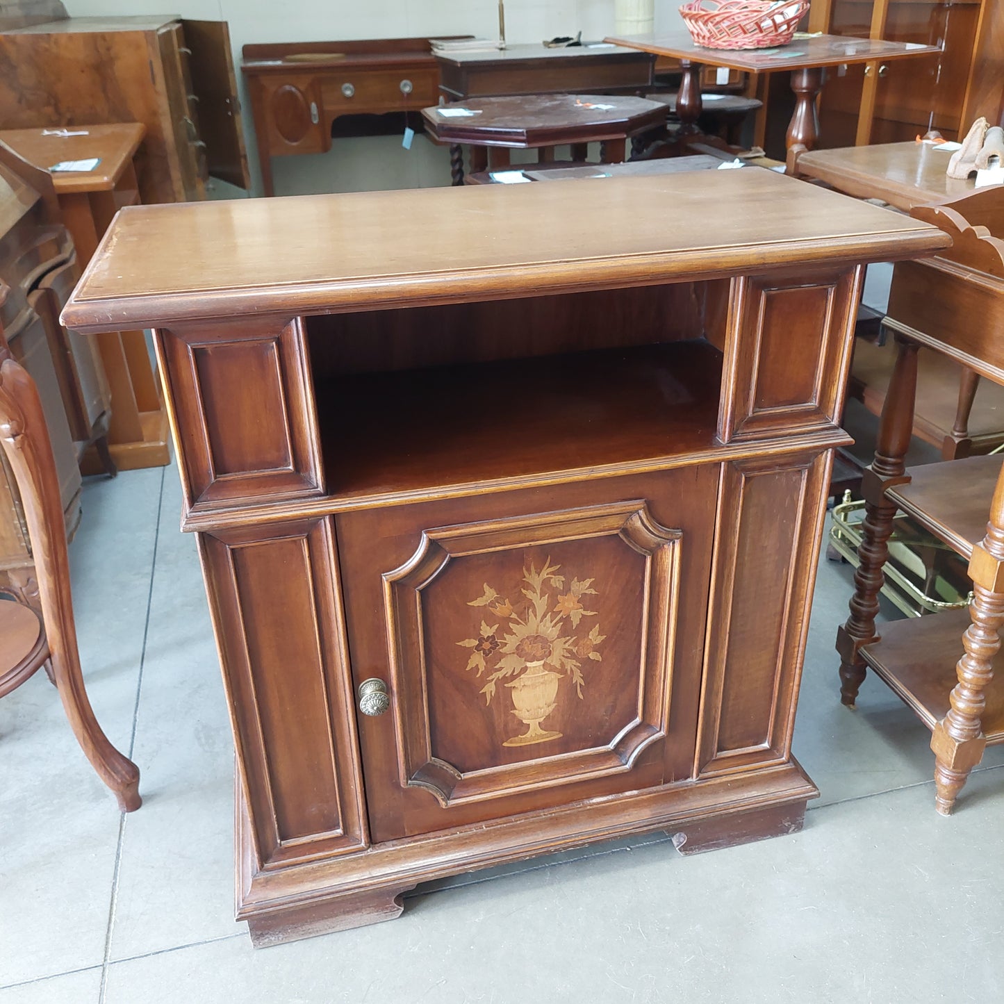 Entratina 1s Legno Intarsiato Cm87x42x87h