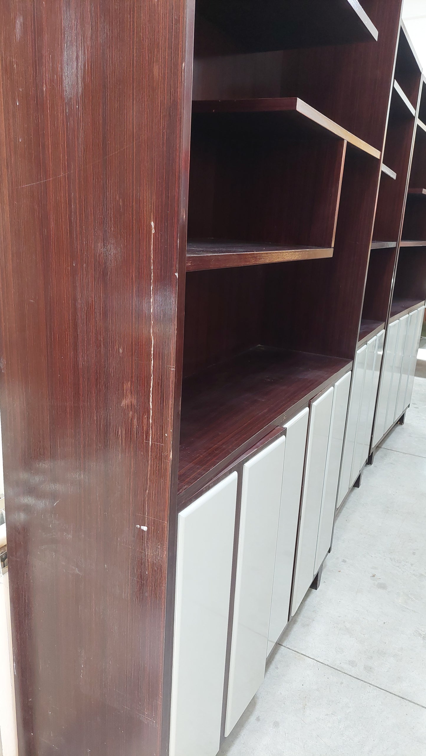 Libreria Legno Bicolore Anni 70 2/sportelli