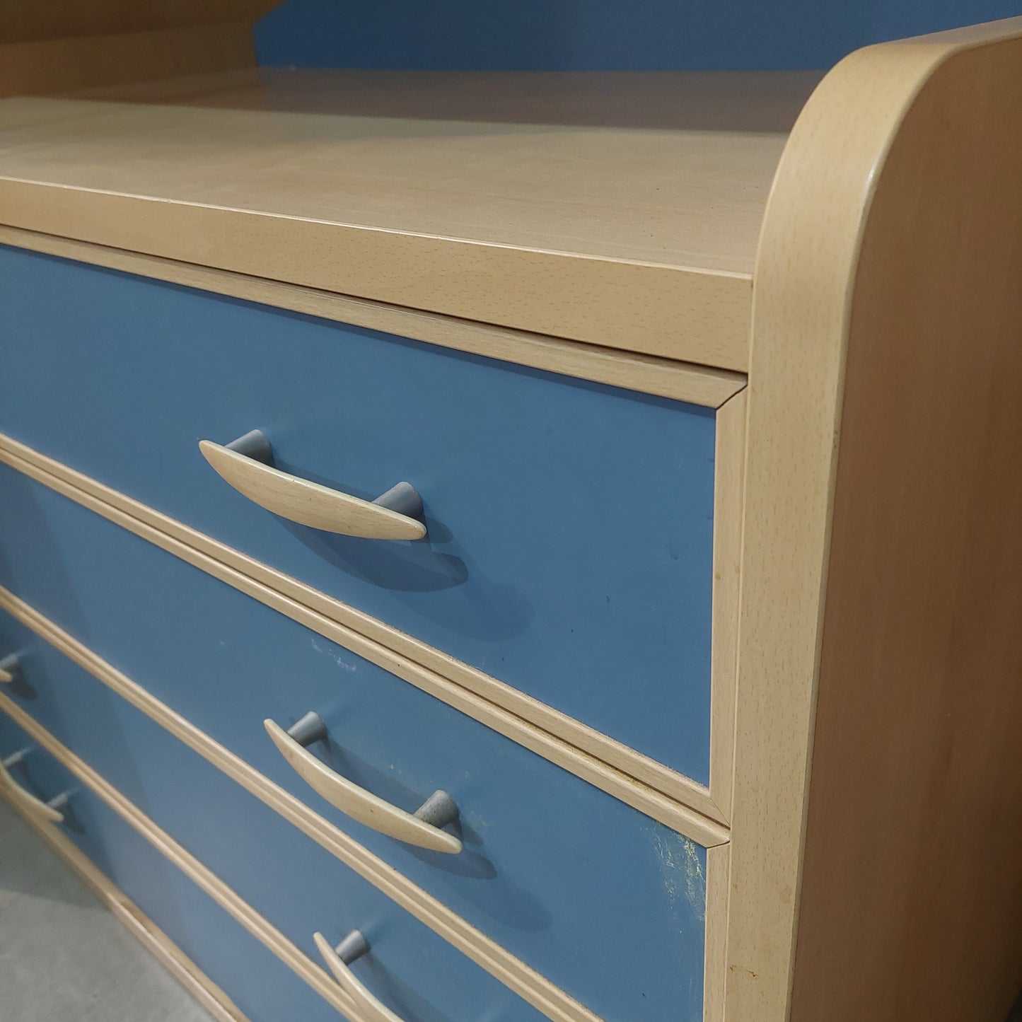 Cassettiera Blu "moretti" 4/cassetti Cm100x56x83h