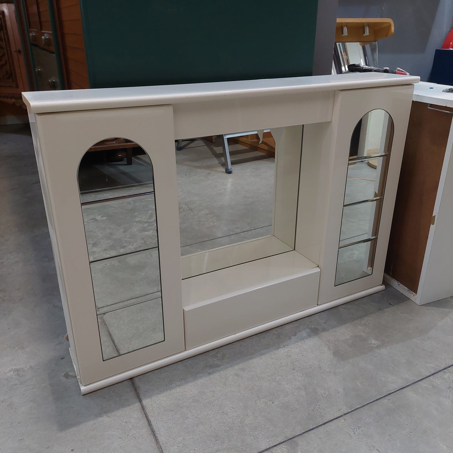 Specchio/mobiletto Bagno Bianco 3/ante
