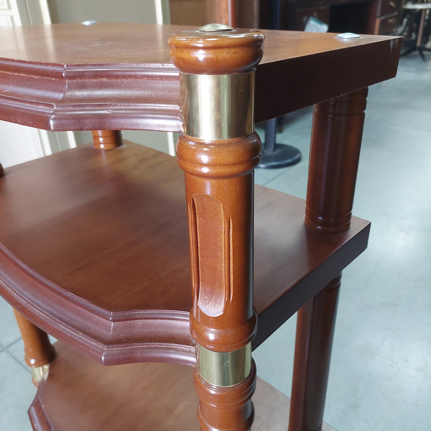 Carrellino Legno Con Inserti Ottone