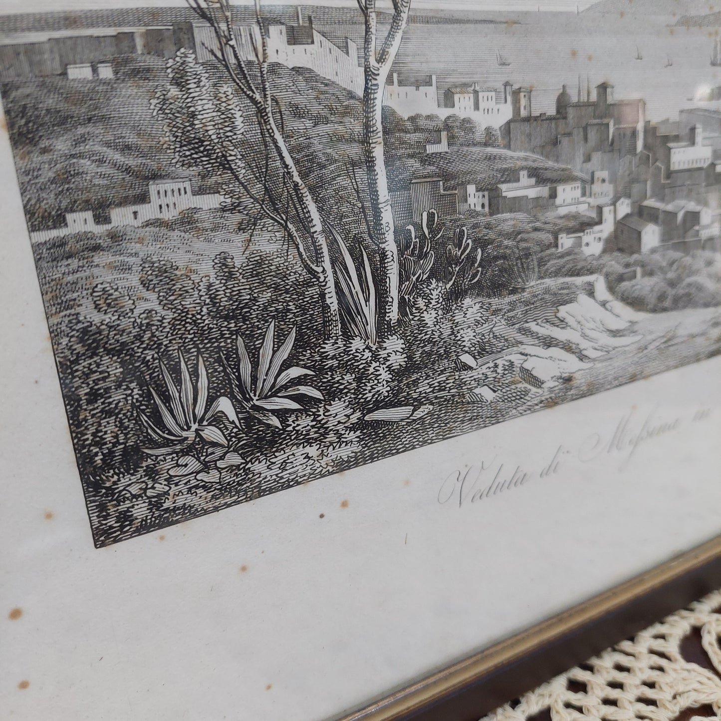 Quadro Stampa Veduta Di Messina In Sicilia