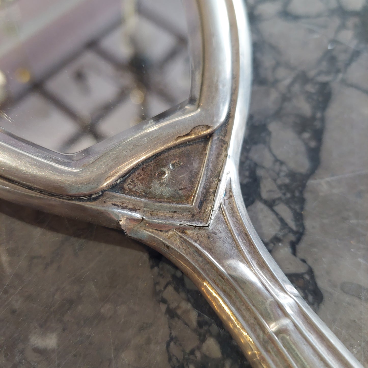Specchio Da Toeletta Argento 800 Vintage
