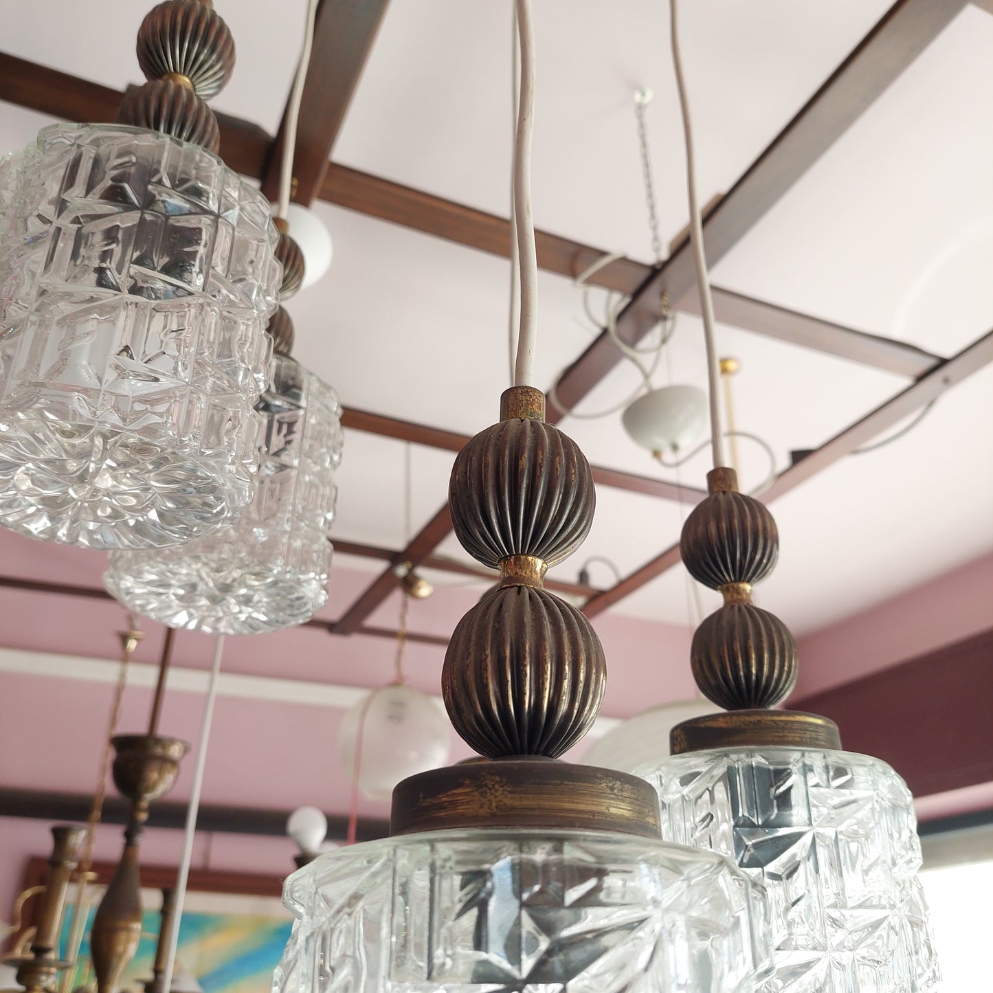 Plafoniera / Lampadario A Sospensione Vintage 5/luci