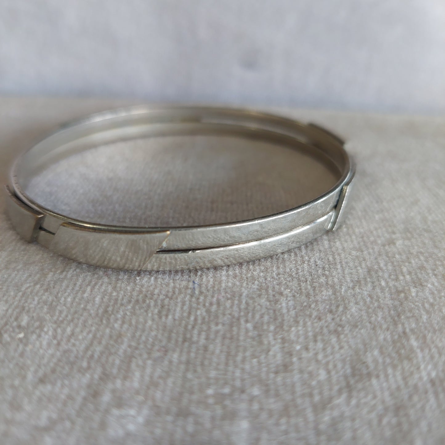 Bracciale Rigido Metallo Argentato 2 Pezzi