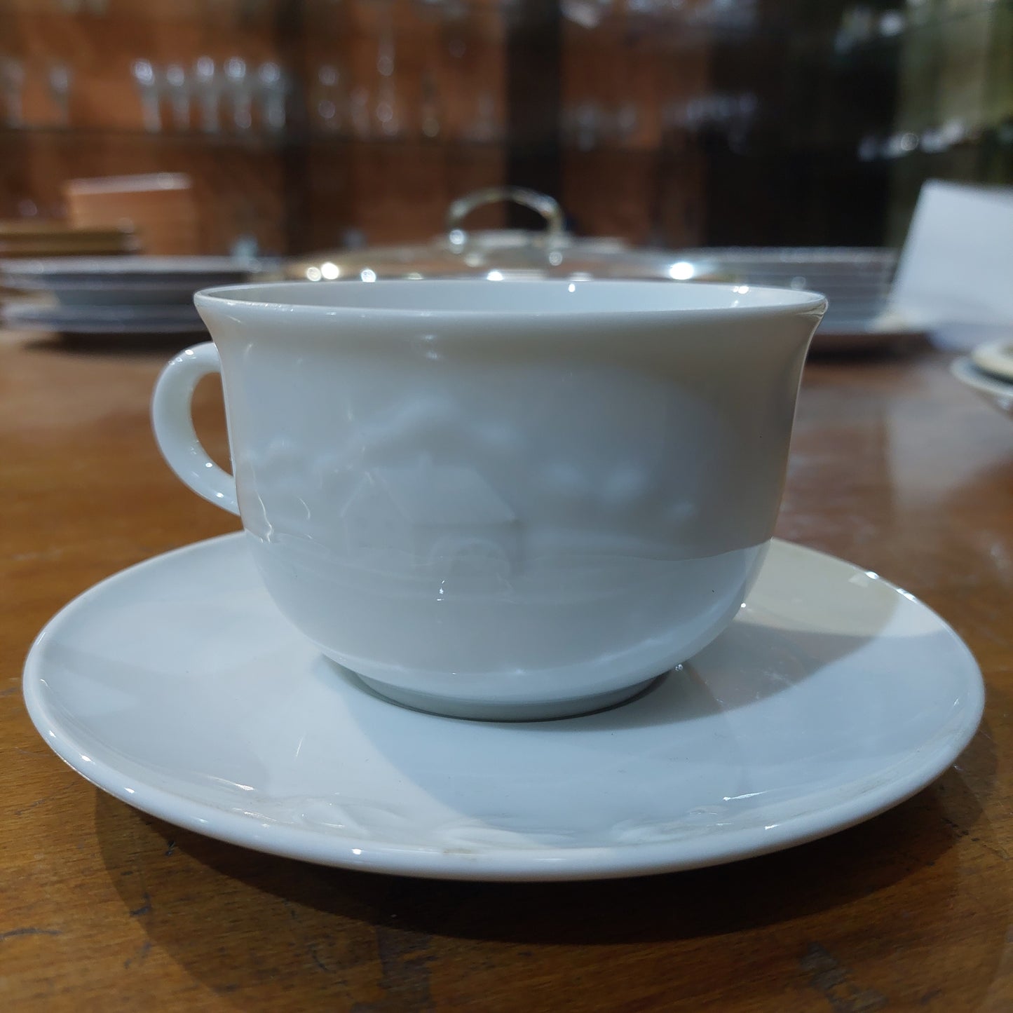 Tazza Con Piattino Porcellana Bianca Mulino Bianco