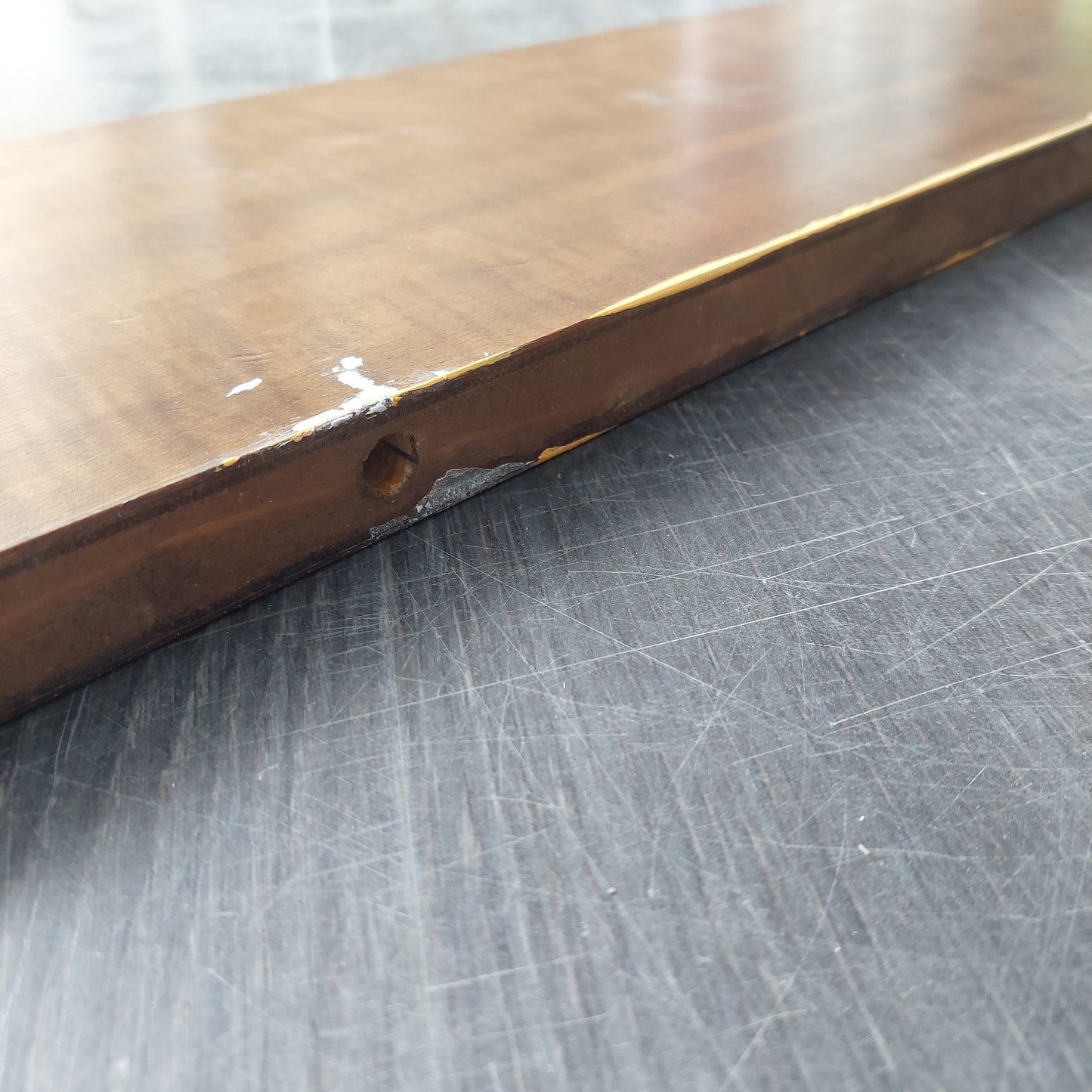 Mensola In Legno Color Noce Cm90x21x3