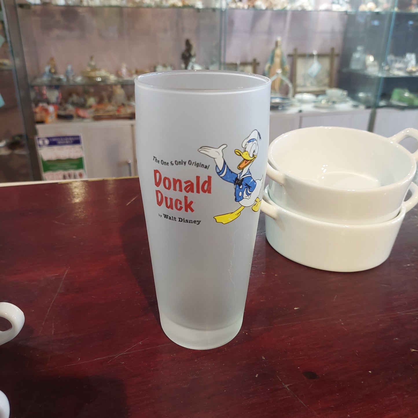 Bicchiere Donald Duck Walt Disney Vetro Satinato
