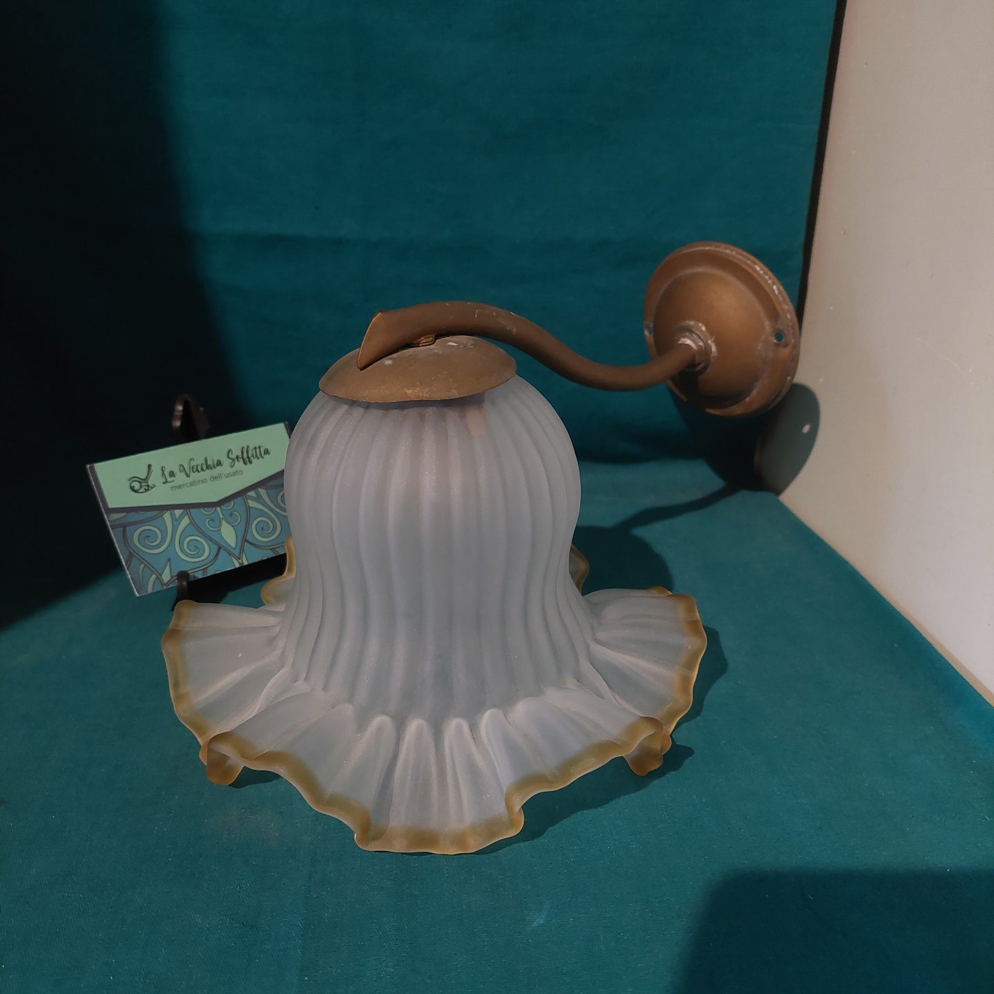 Applique Coppetta Fazzoletto Vetro 1/luce