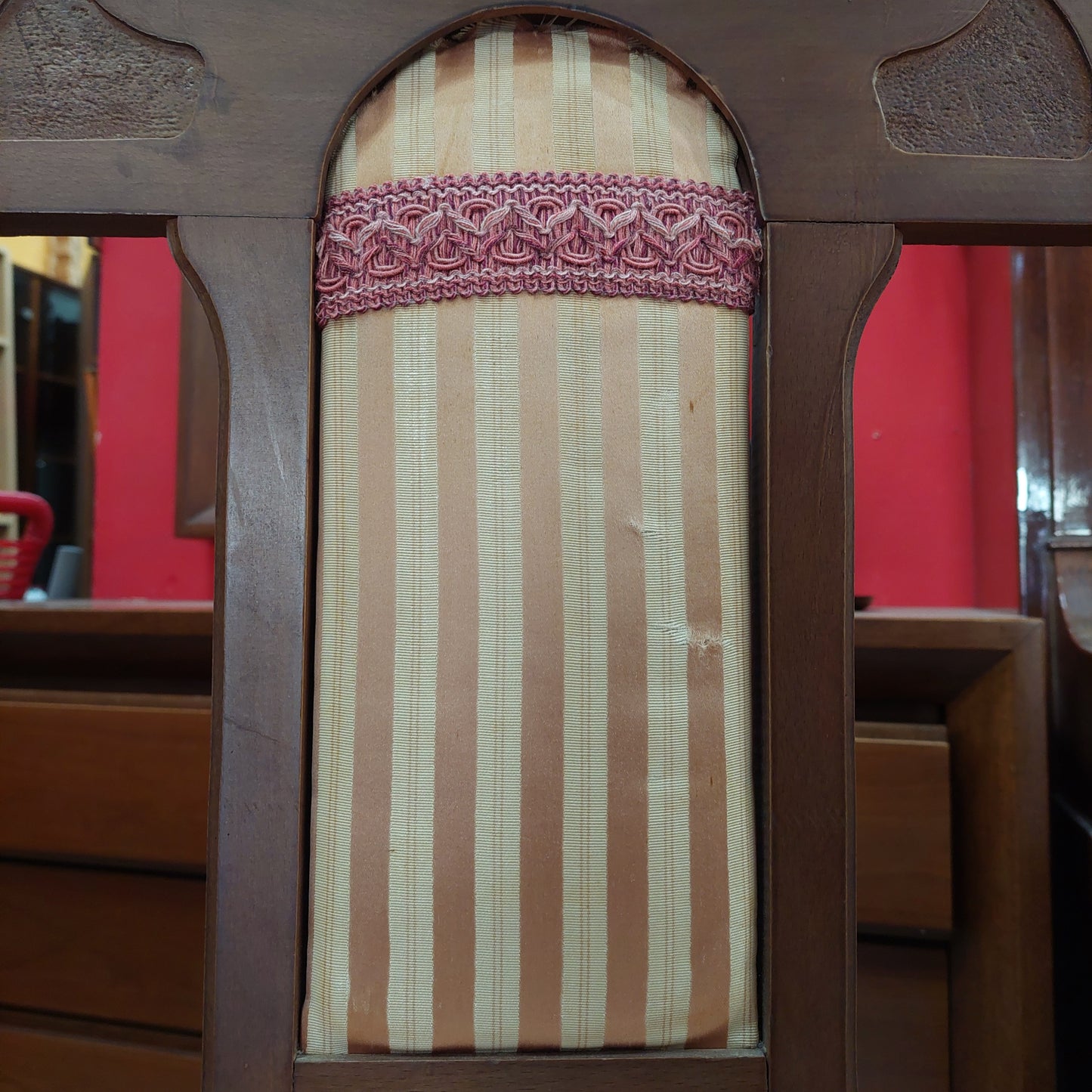 Sedia Legno/rivestita Anni '60