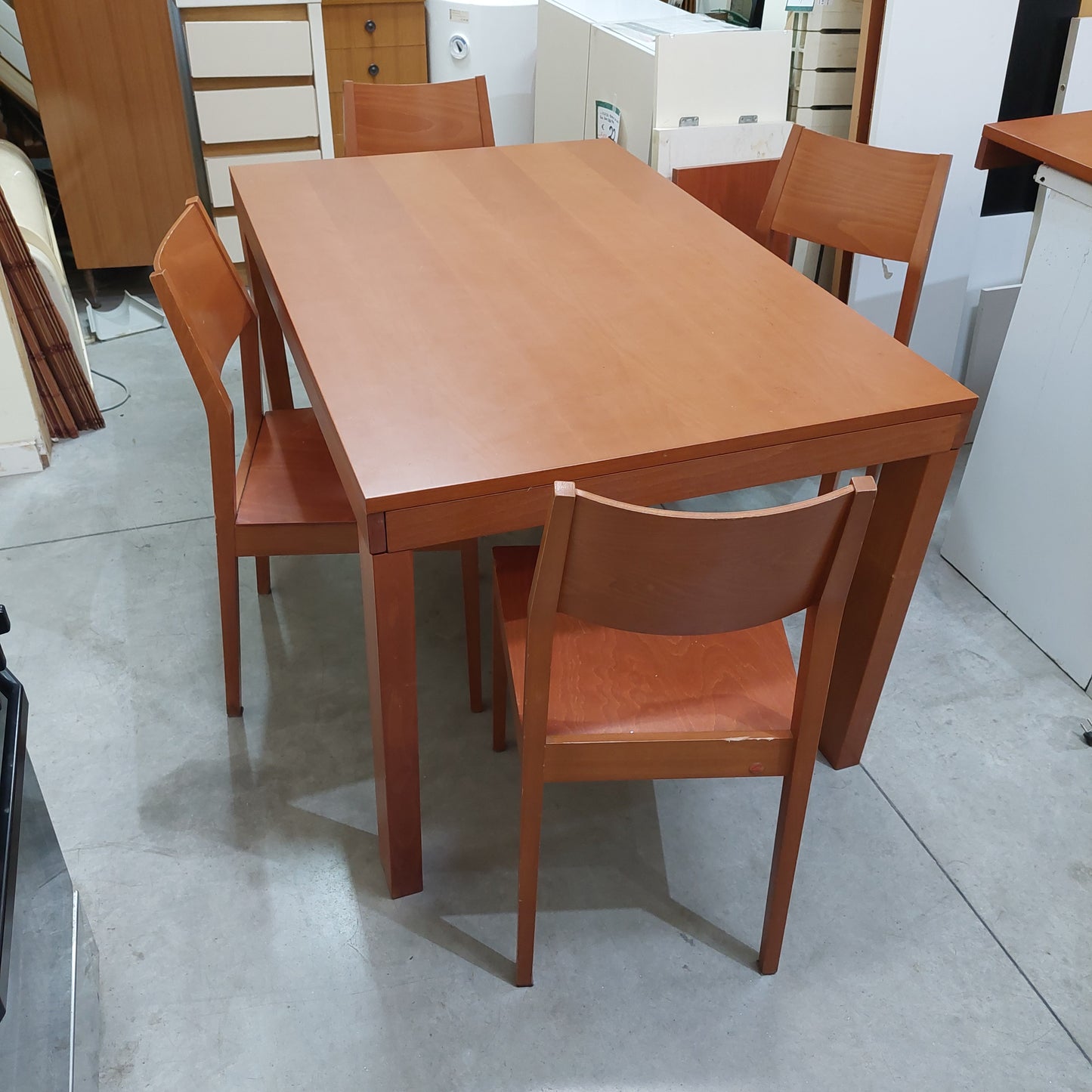 Tavolo Calligaris Legno All. + 4 Sedie* Cm130/190x85x75h