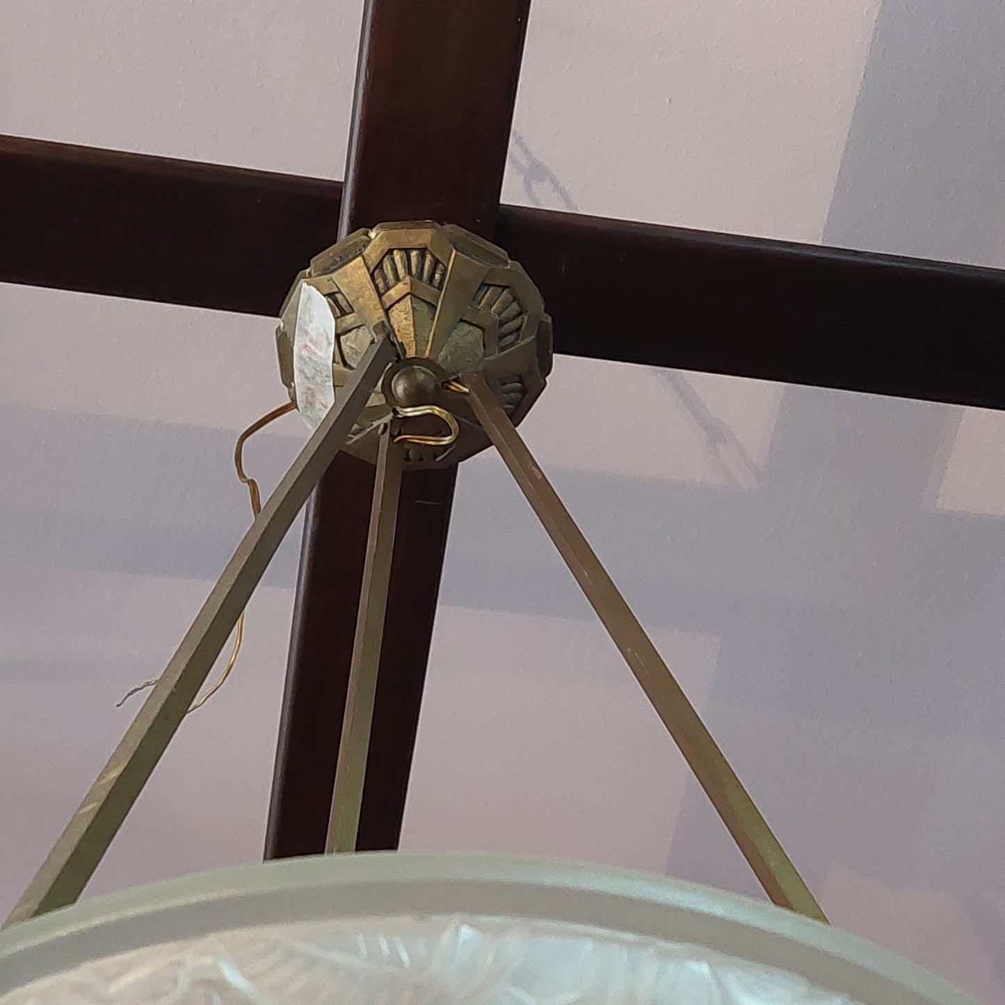 Lampadario Ottone/coppe Vetro 4/l St.liberty (68034)