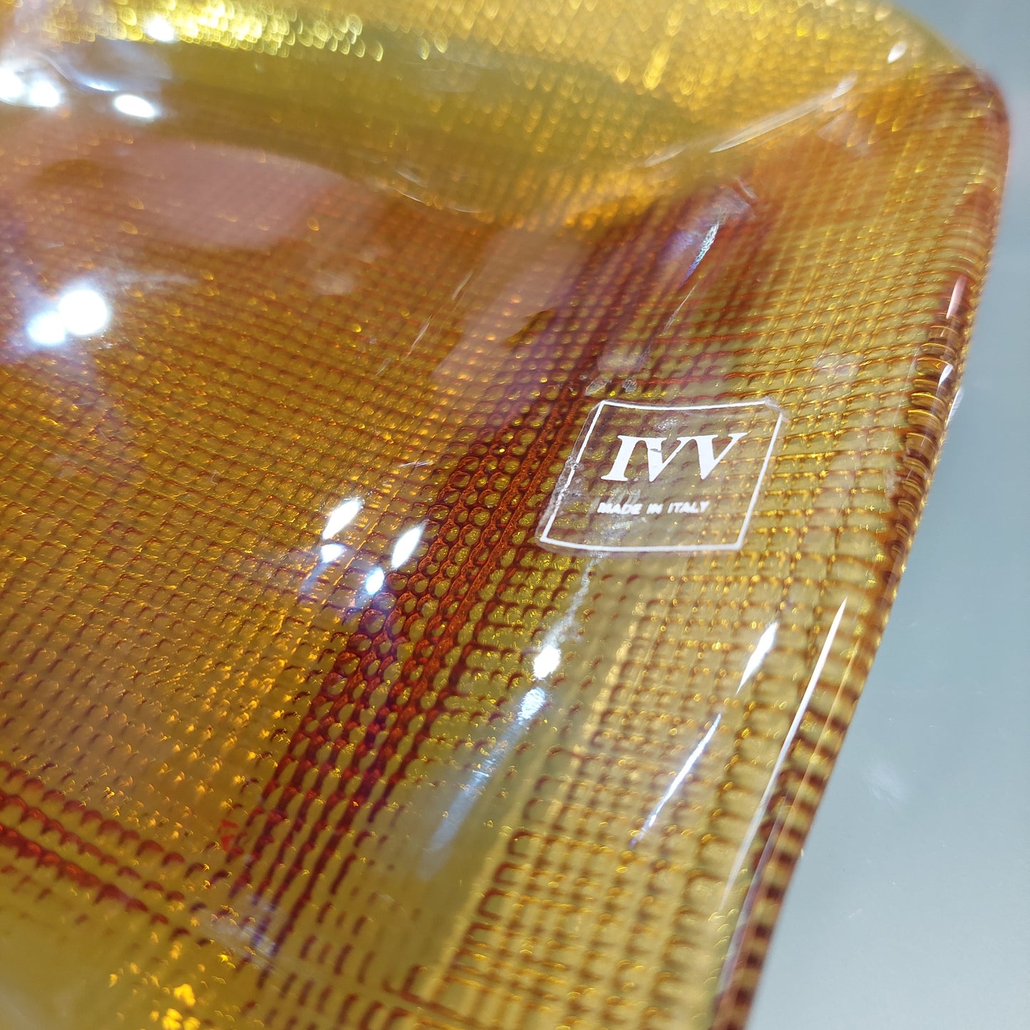 Posacenere Vetro Arancio Ivv Made In Italy