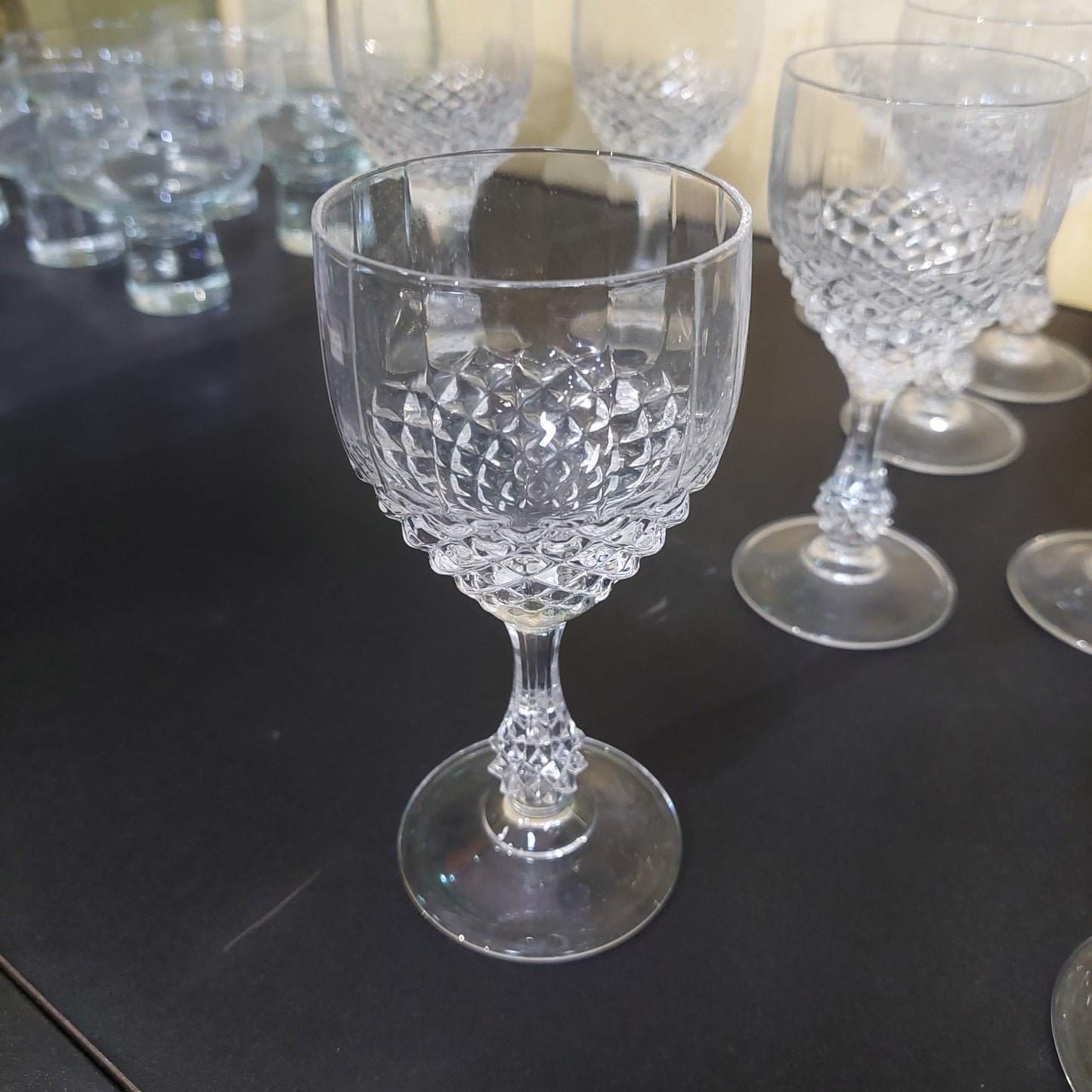 Set/12 Calici Cristallo Molato Sfaccettato