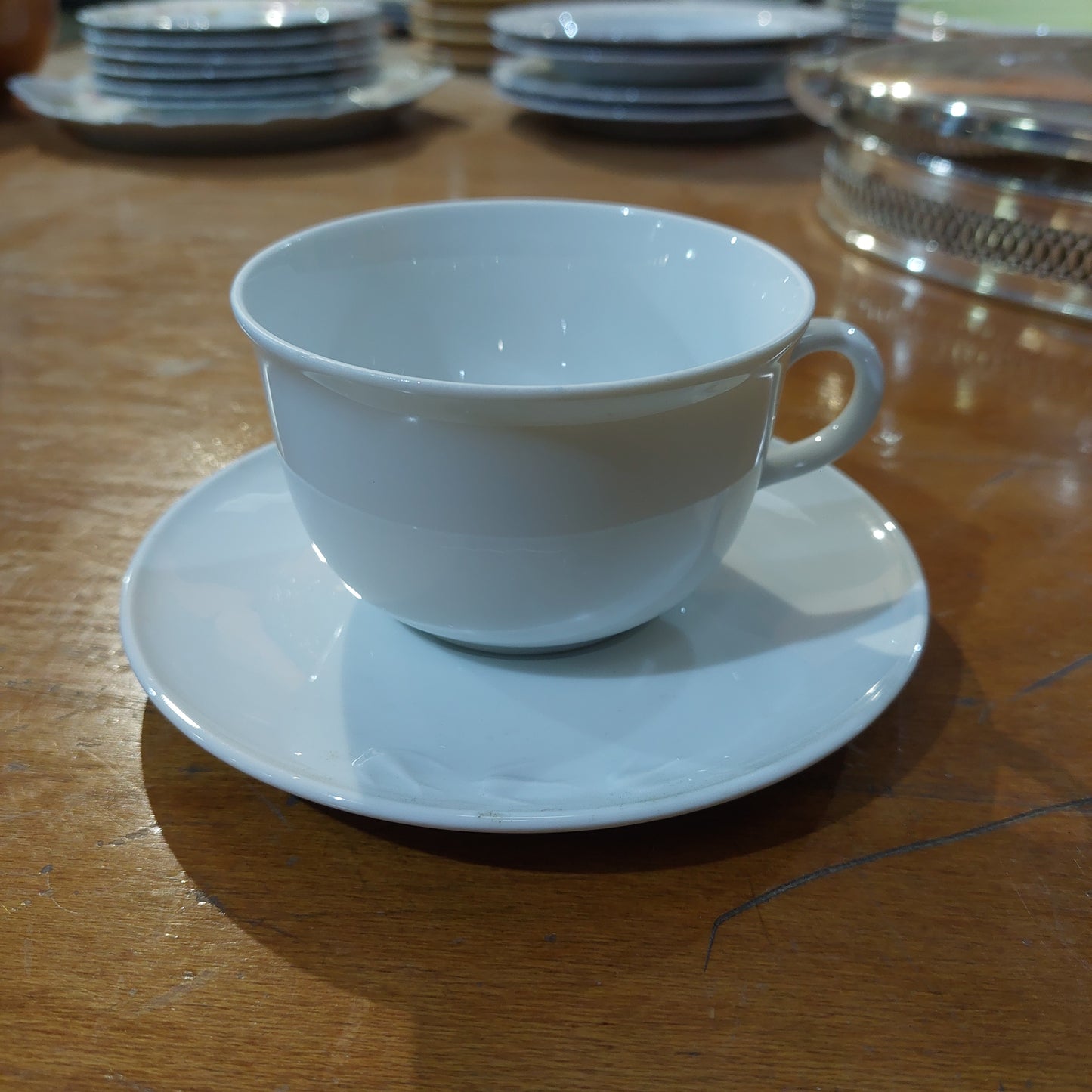 Tazza Con Piattino Porcellana Bianca Mulino Bianco