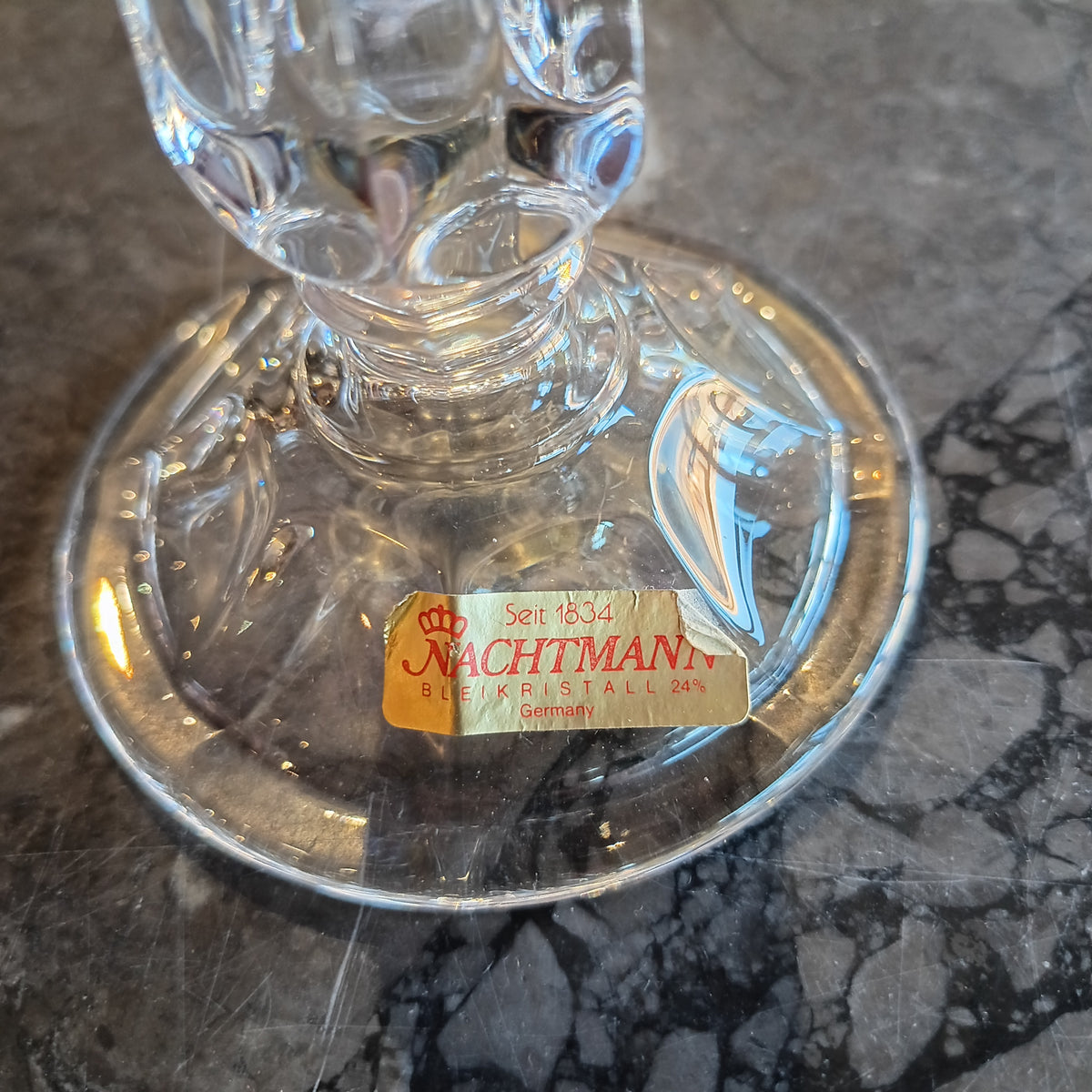 Set/2 Portacandele Cristallo Vintage Nachtmann