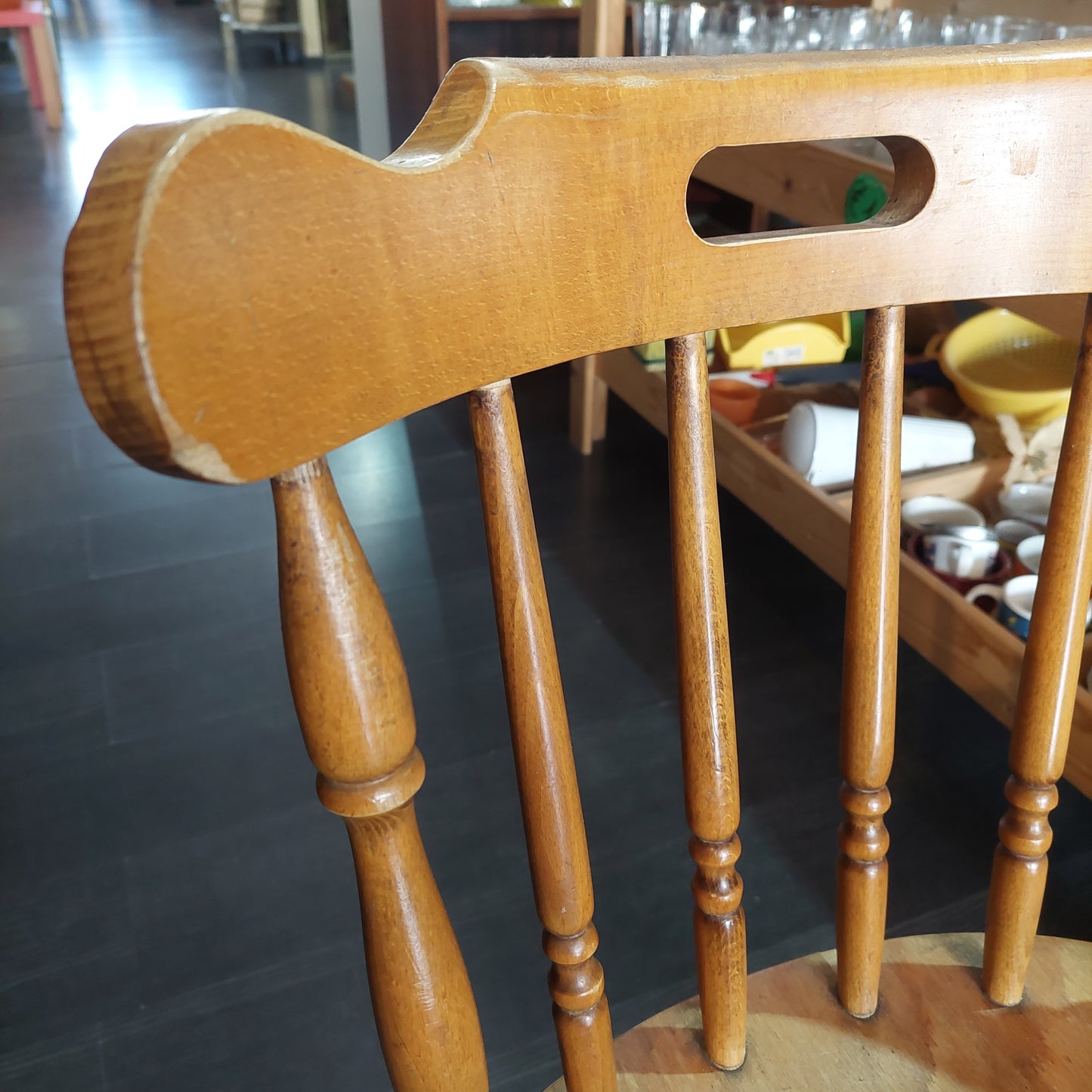 Set/4 Sedie Legno Stile Country