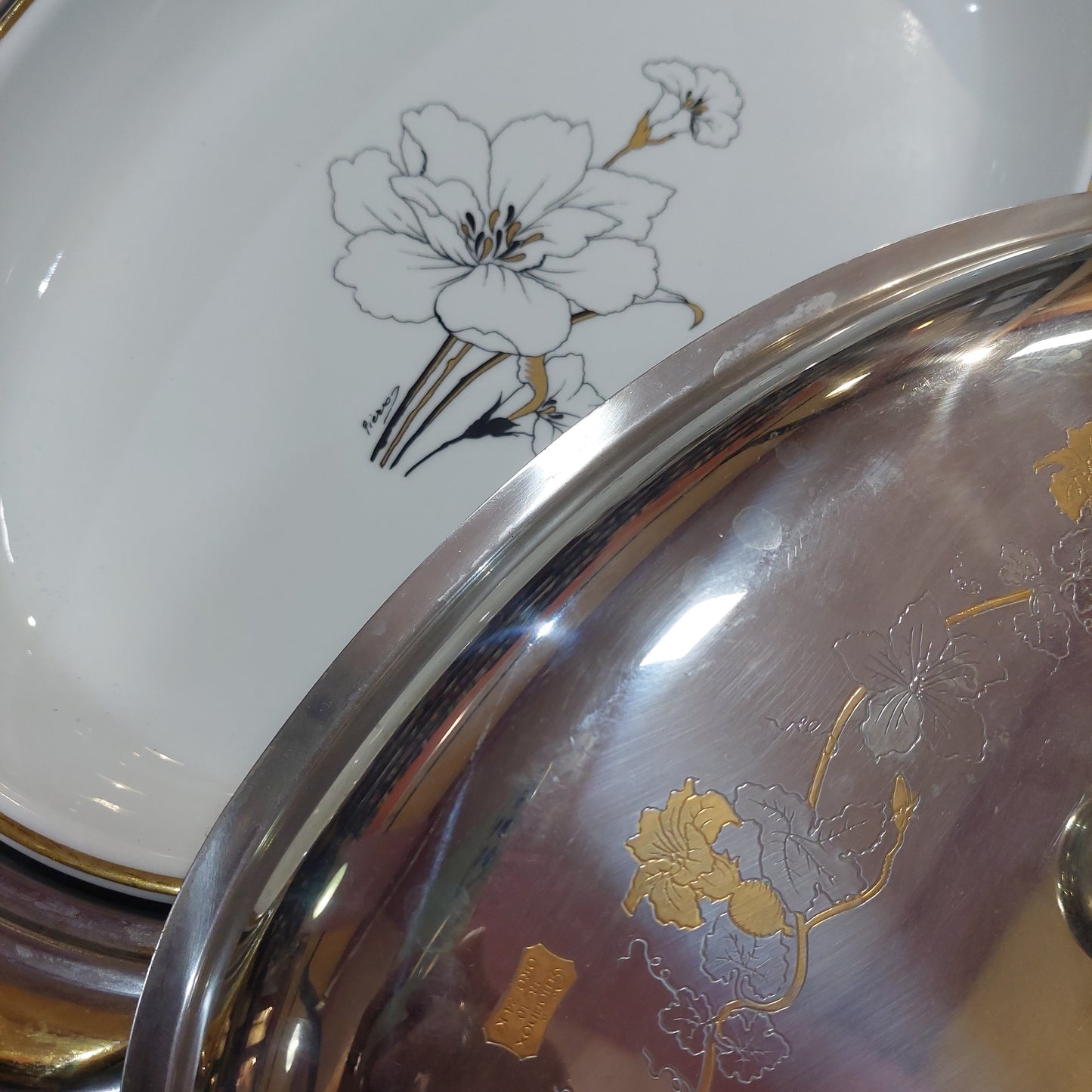 Scaldavivande Con Teglia Porc Coirinox 18/10 Oro 24k M43x27x8h
