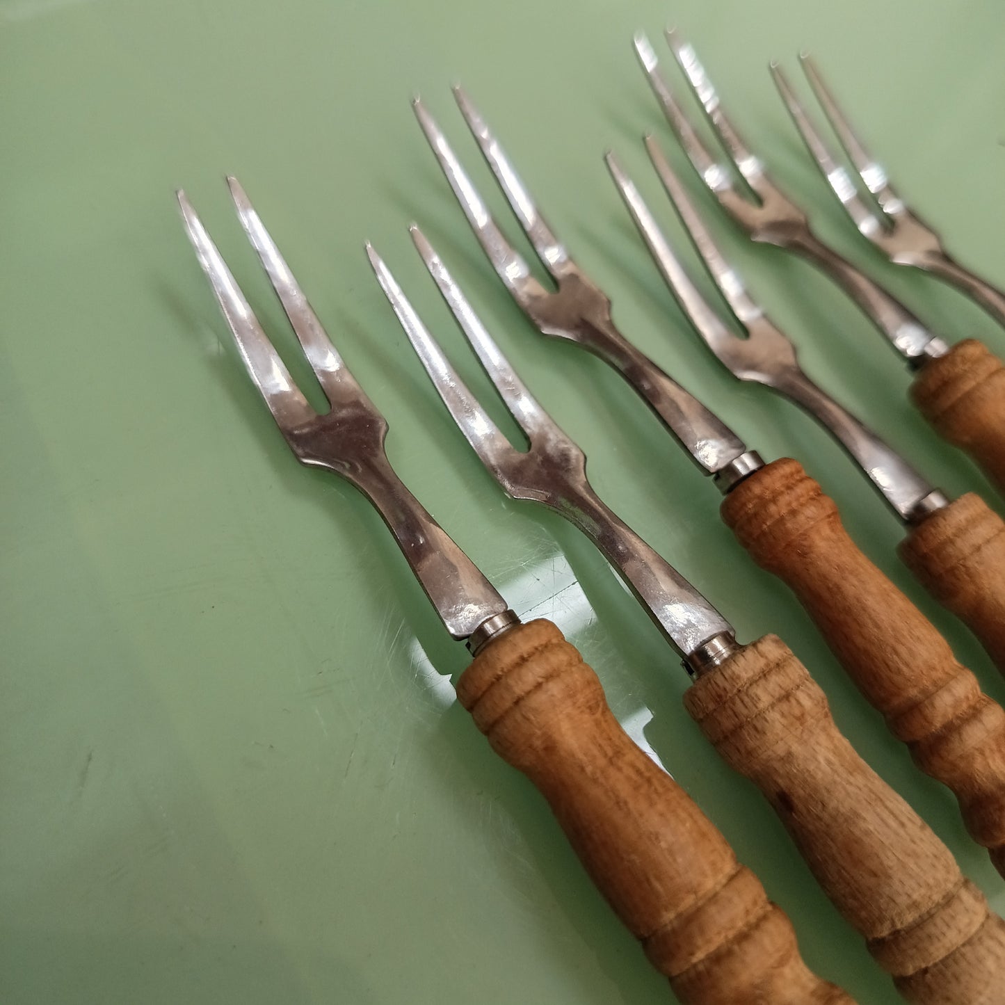 Set/6 Forchettine Da Aperitivo Metallo/legno