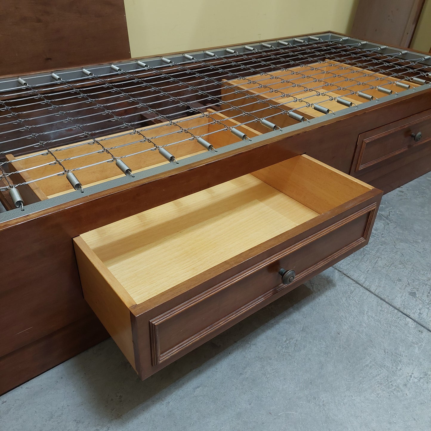 Letto Legno Singolo Con Rete Metallo 2/cassetti