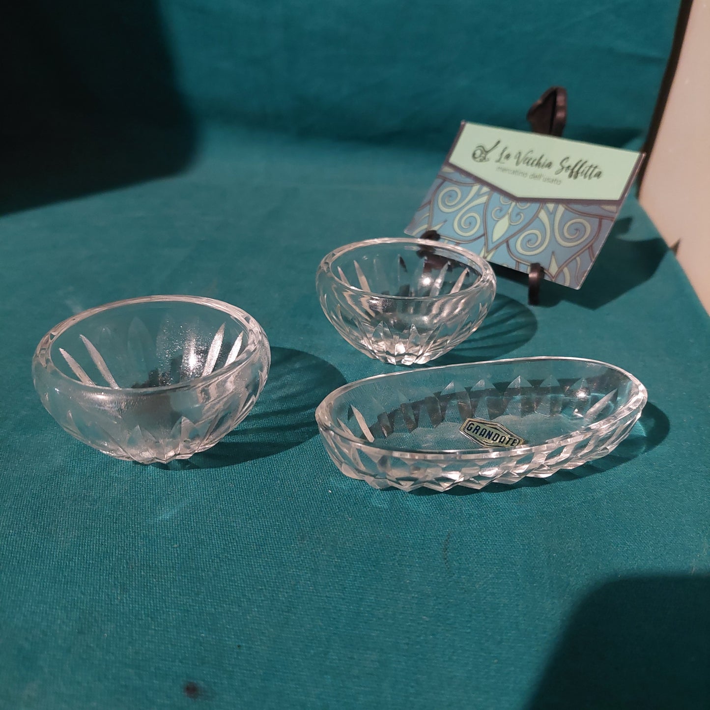 Set/3 Pezzi Sale Pepe E Stuzzicadenti Cristallo Molato
