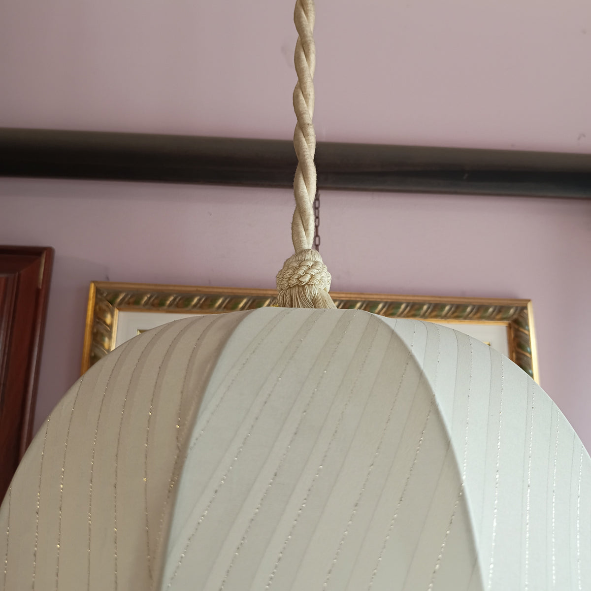 Lampadario A Sospensione Cupola Con Frange 1 Luce
