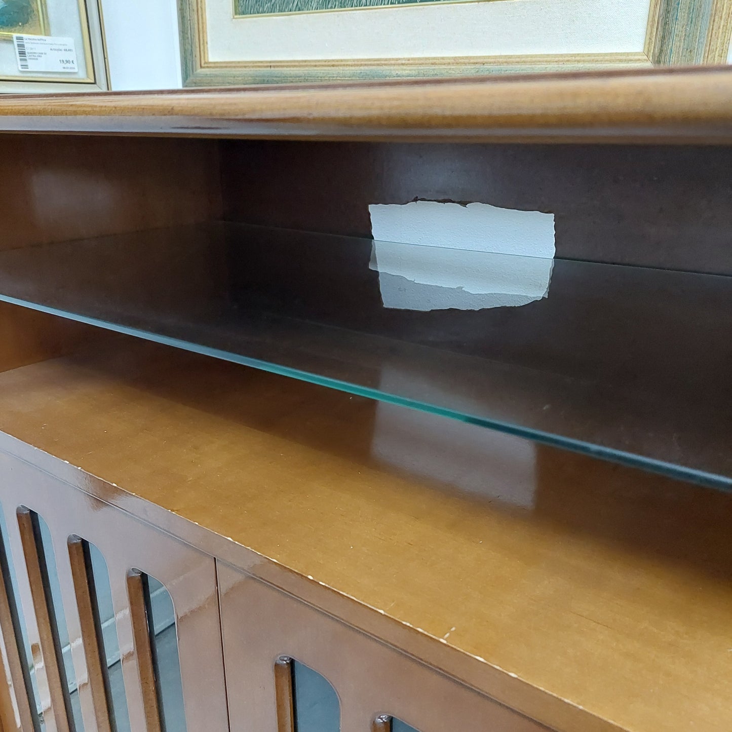 Porta Tv Legno/vetro 2/s Con Ruote