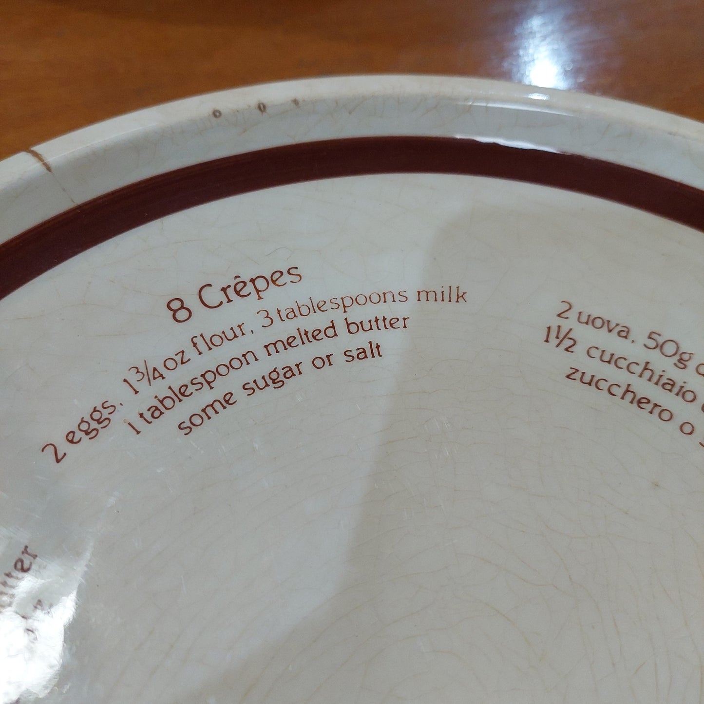 Piatto Ceramica Krups Ricetta 8 Crèpes D26