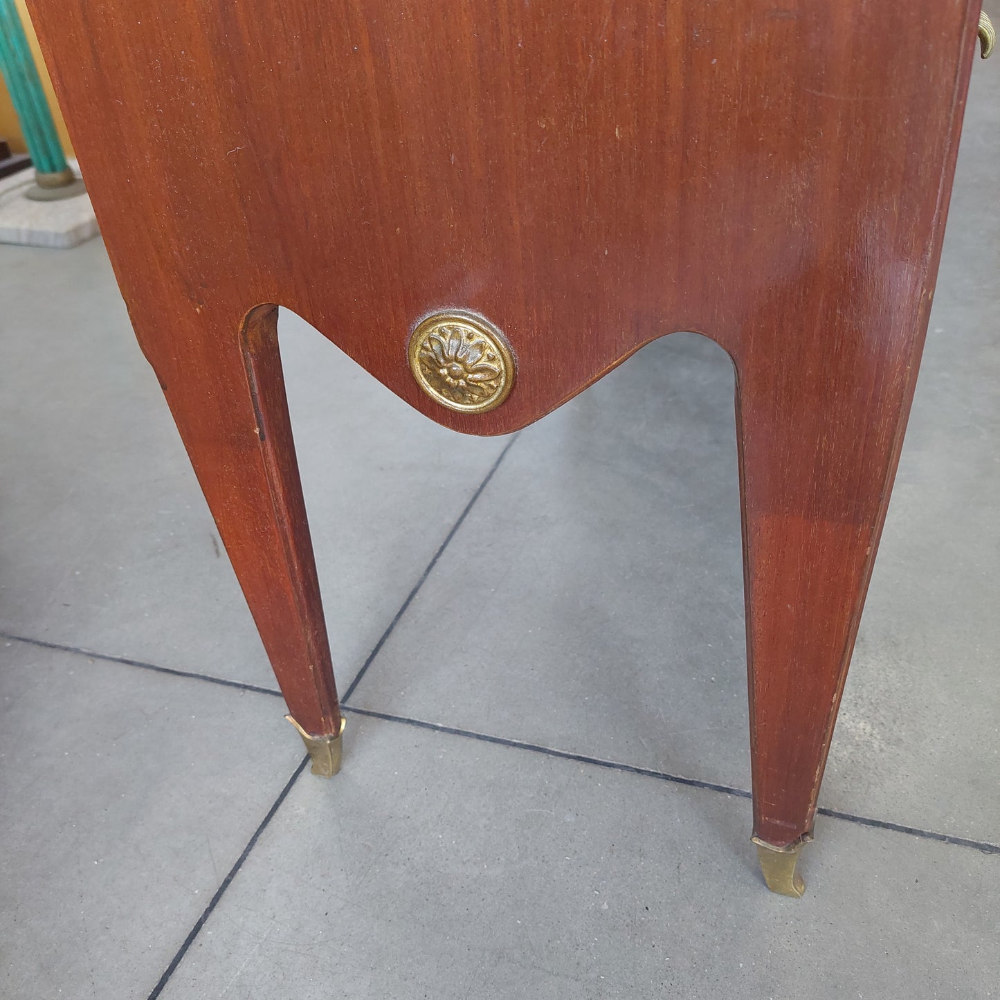 Coppia Comodini 2/c Legno/vetro Anni 50 Cm65x34x63h