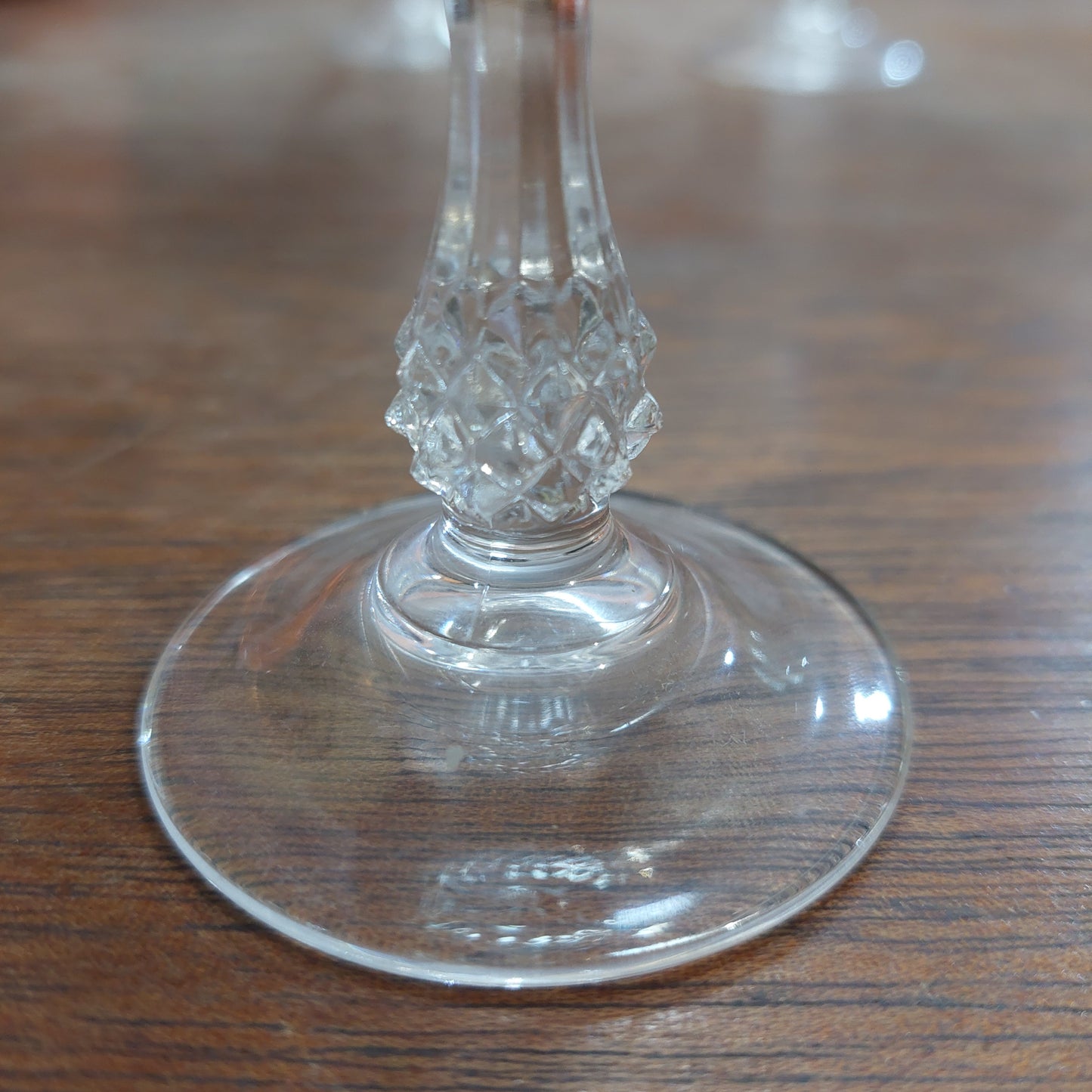 Set/16 Calici Cristallo Sfaccettato Anni 50
