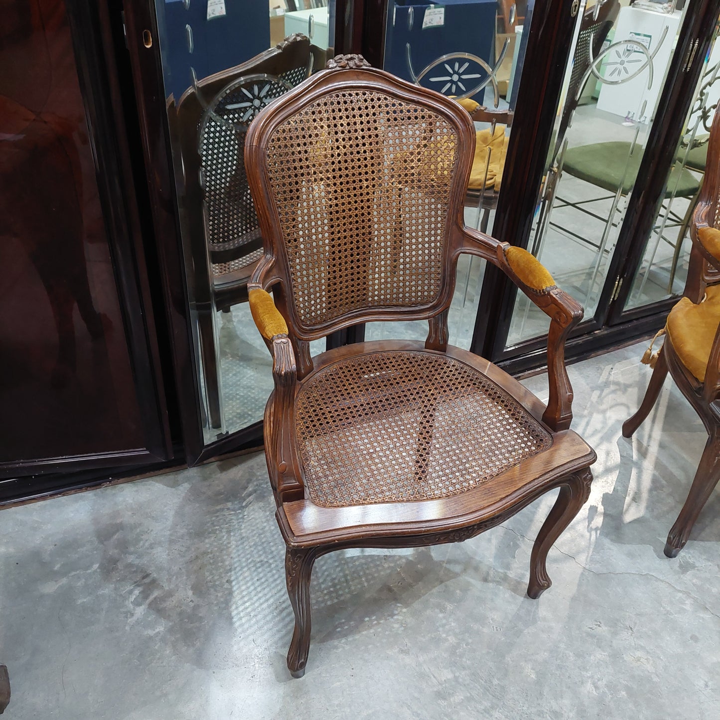 Poltroncina Legno/paglia Di Vienna