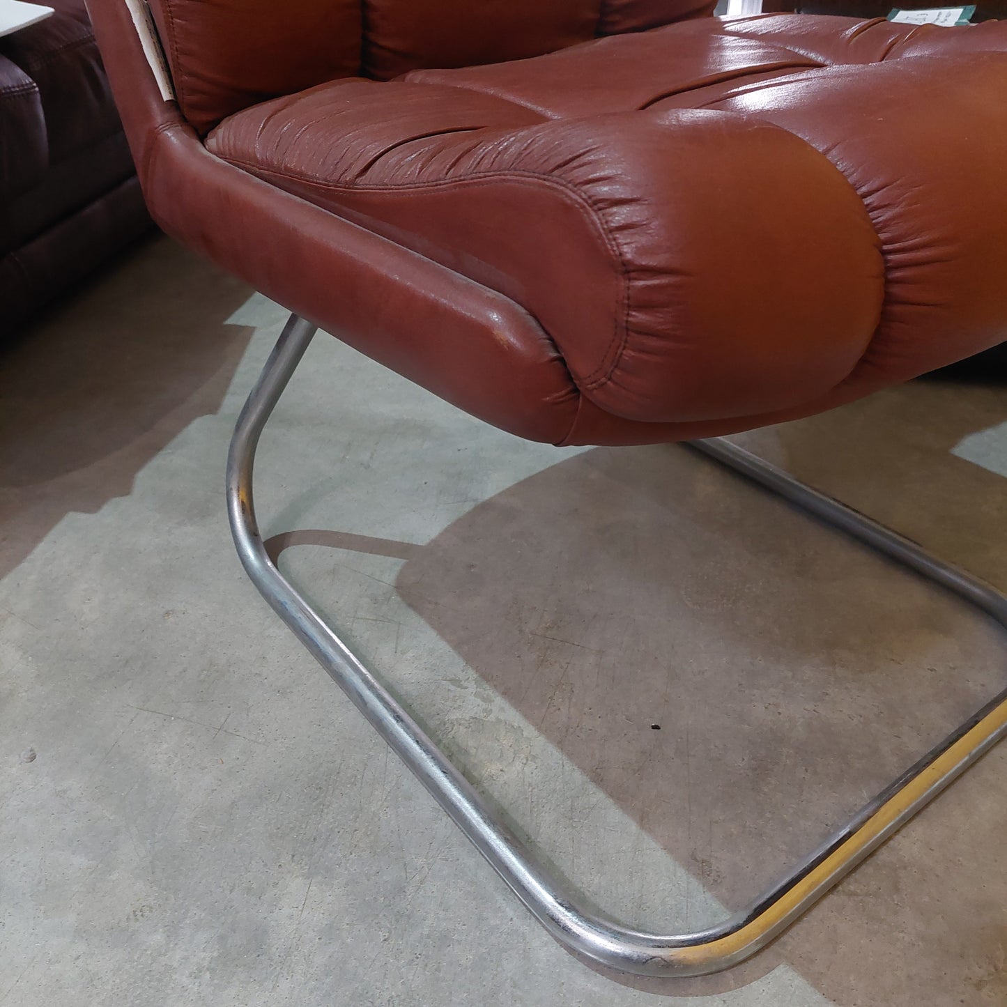 Sedia Da Ufficio In Sky Marrone Vintage '70