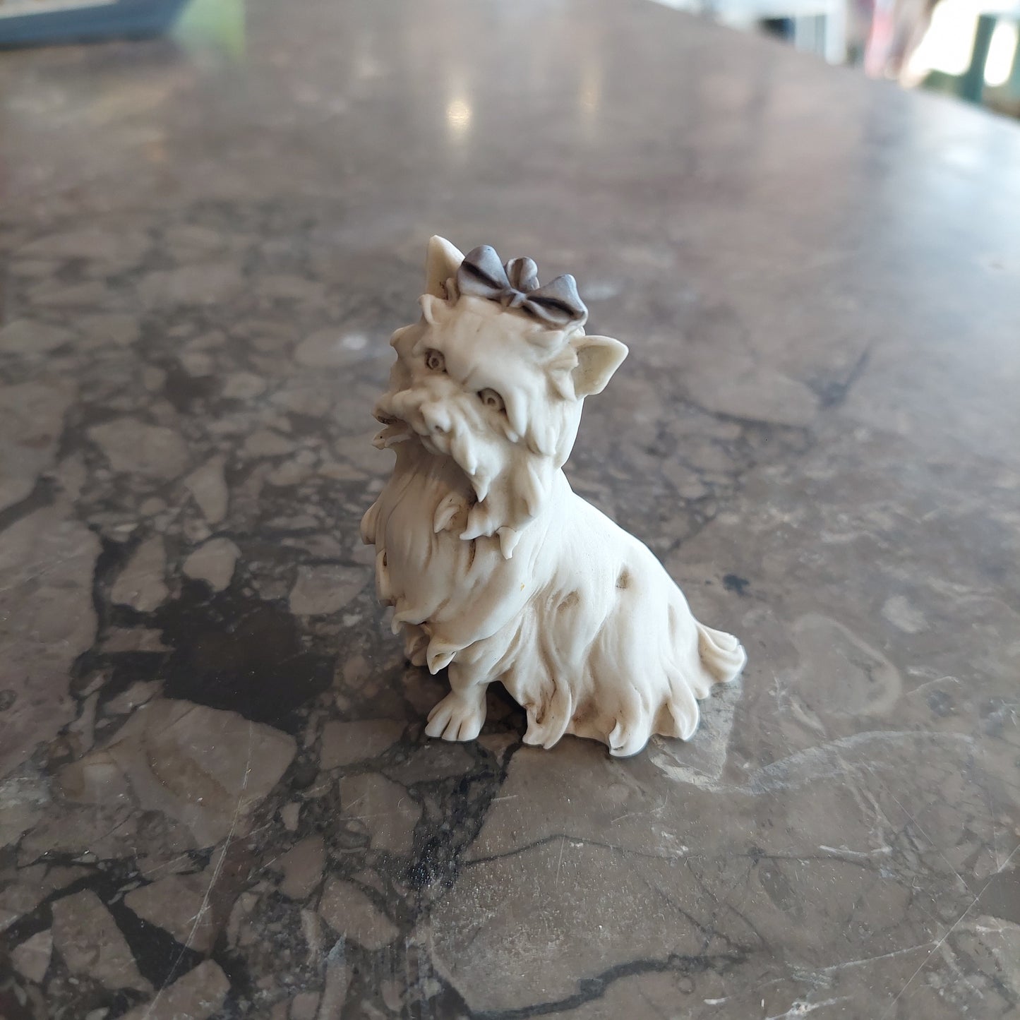 Statuina Cagnolino Porc Capodimonte Triade Di Benacchio