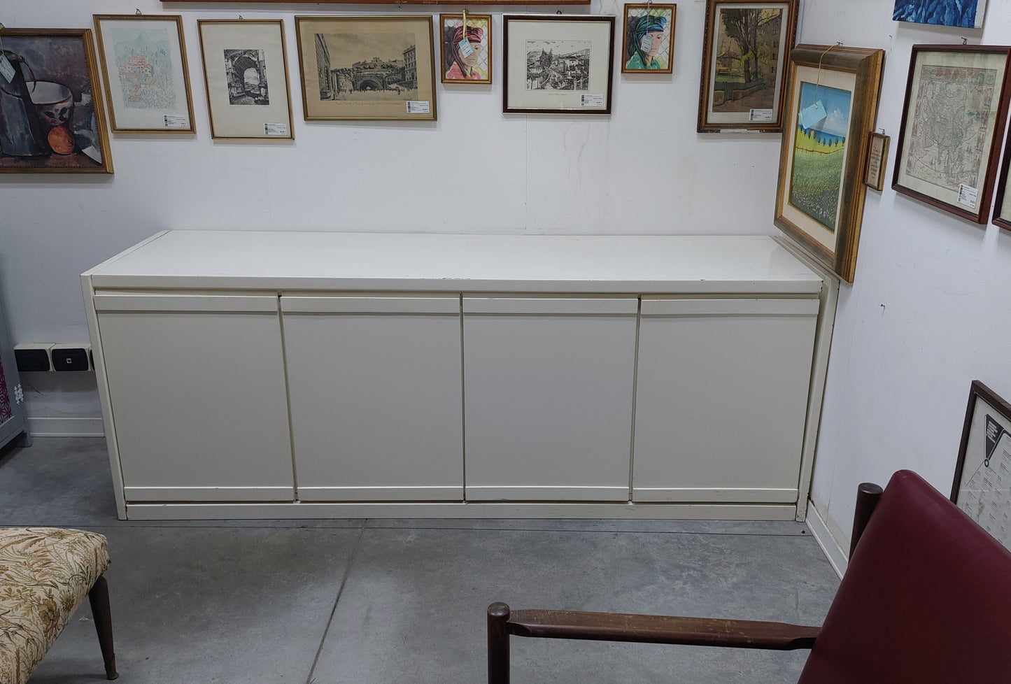 Sparecchiatavolo Bianco 4/ante Cm207x60x76h