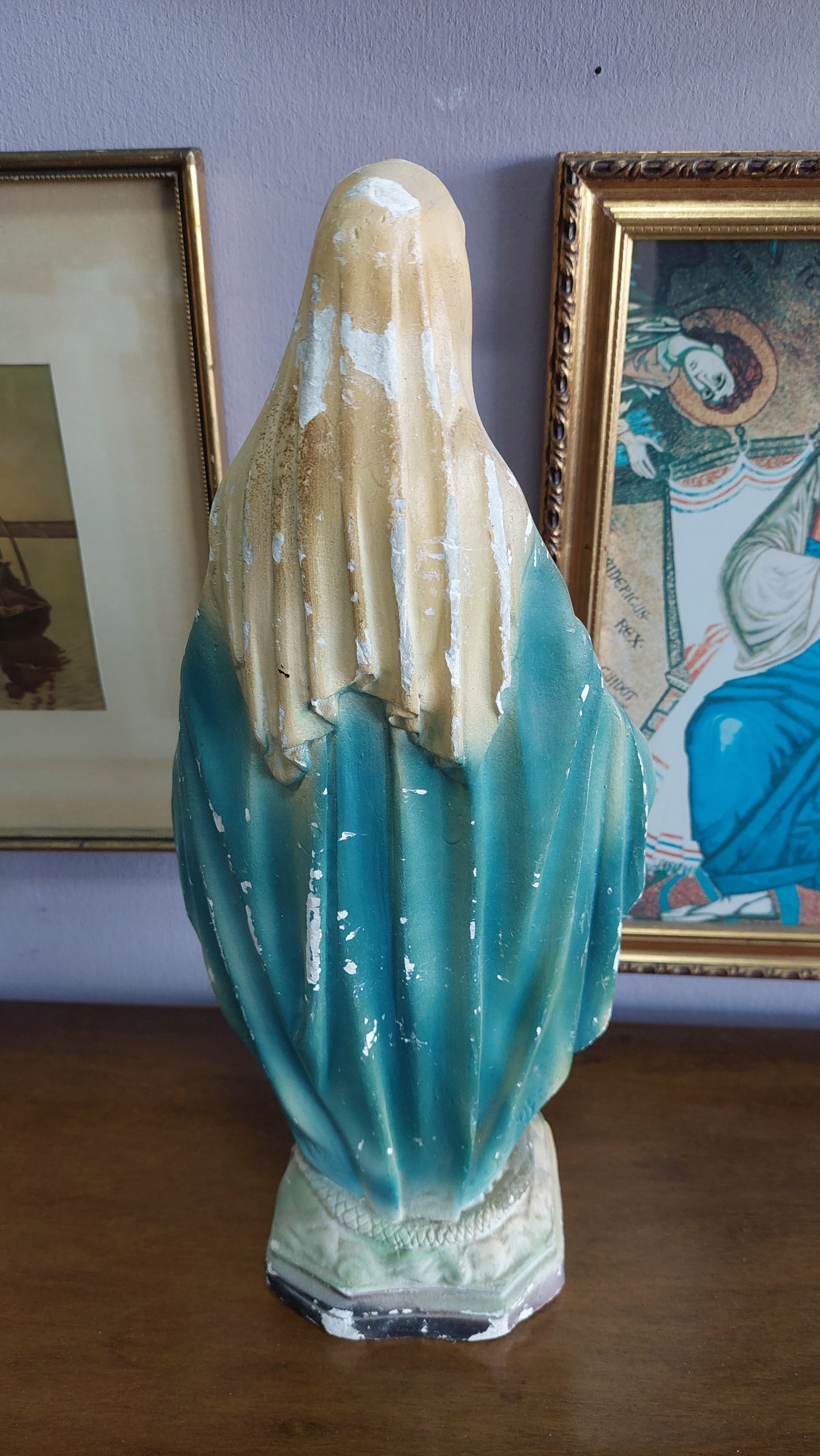 Statua Madonna Miracolosa In Gesso* 900 H37