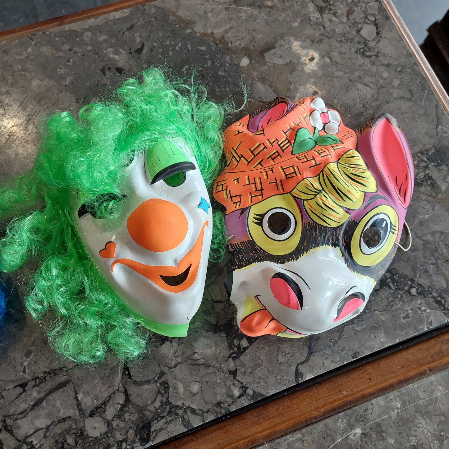 Set/5 Maschere Di Carnevale Vintage Anni 60