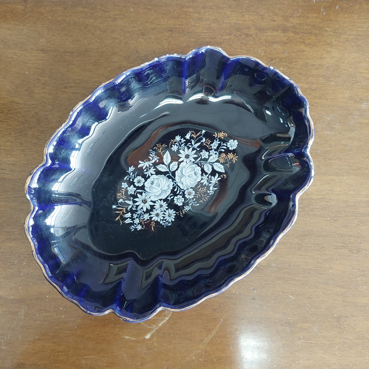 Vassoietto Porcellana* Blu Cobalto / Oro